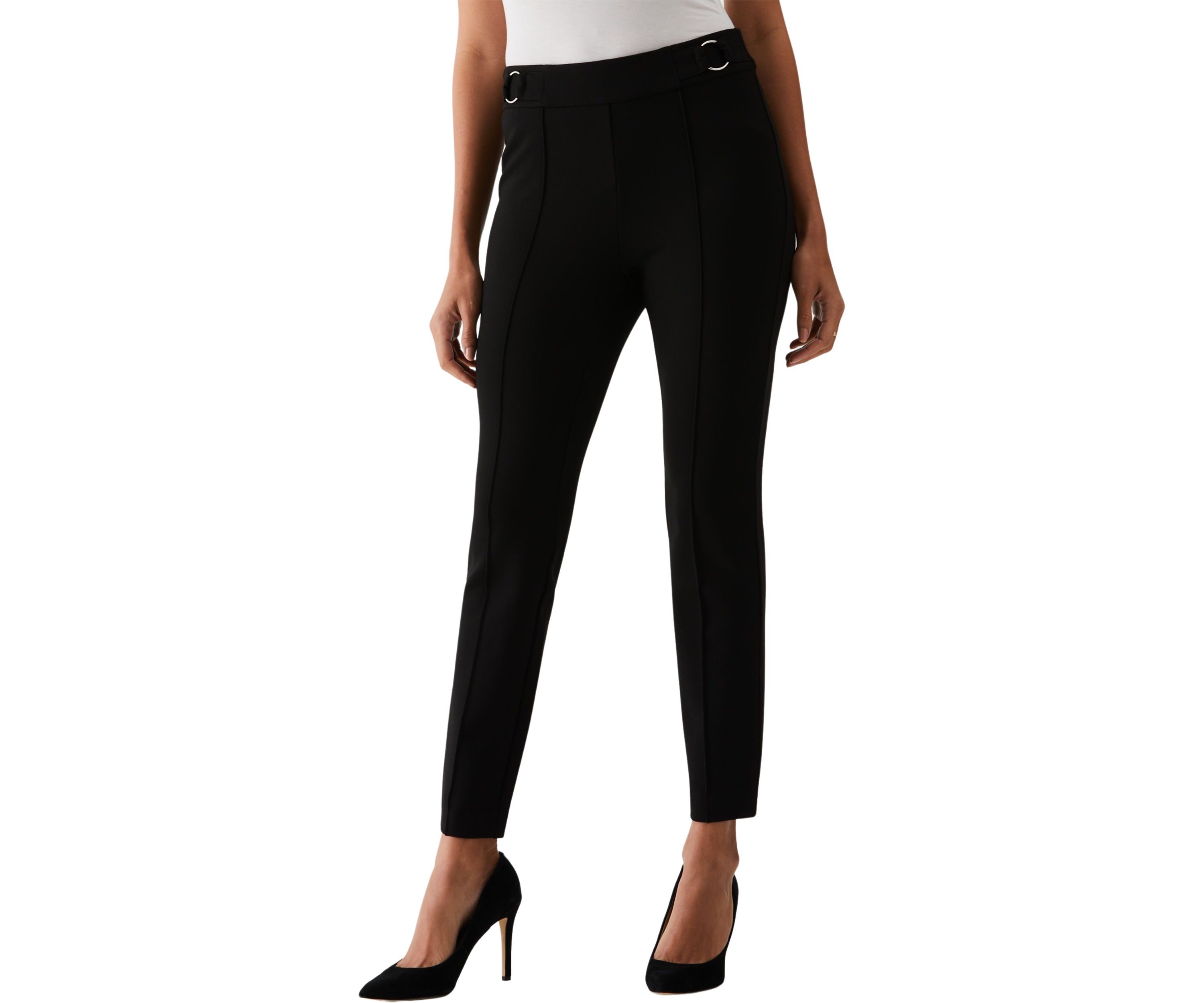 Petite Slim Leg Ankle Pants with Hardware