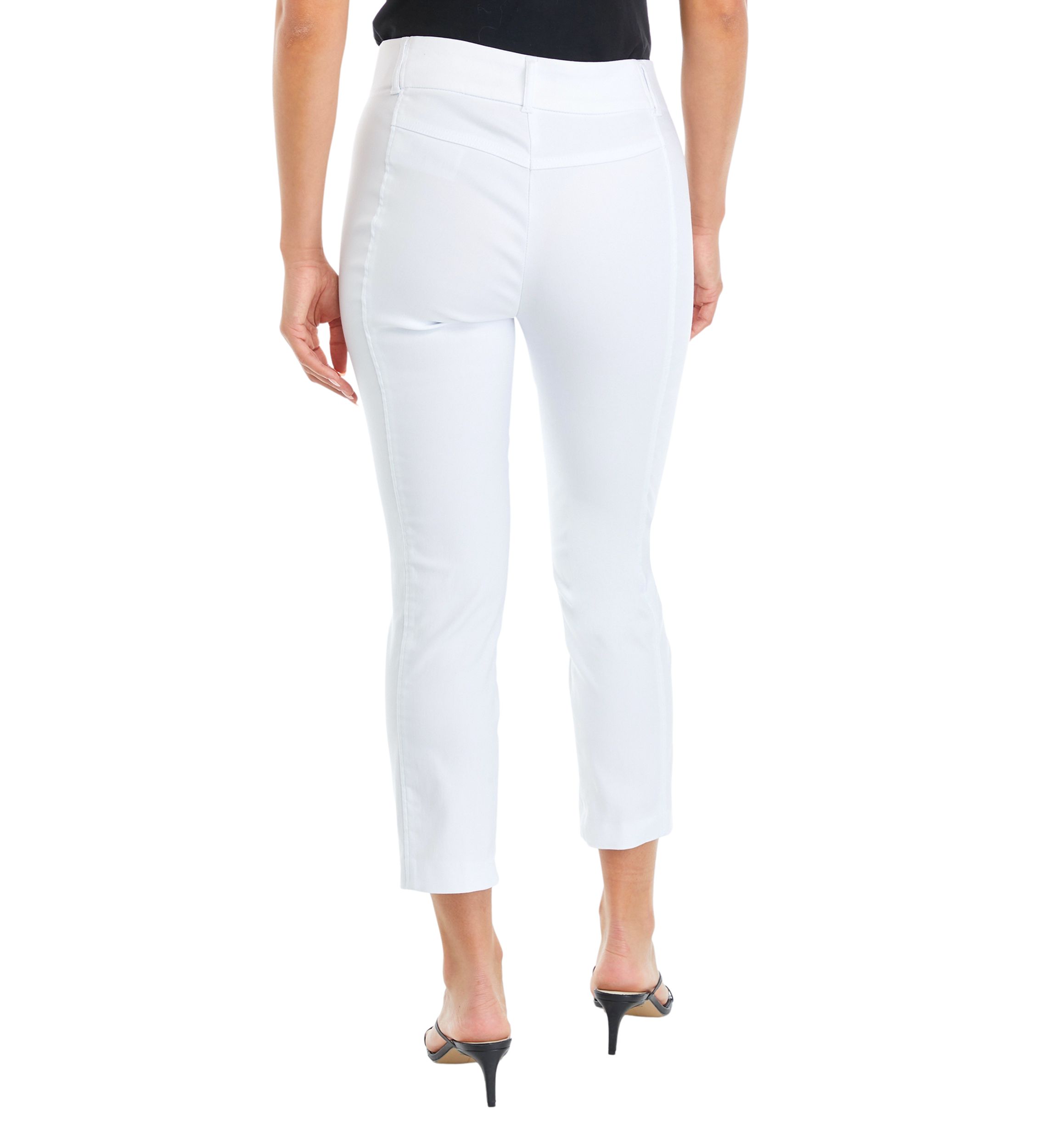 Petite Satin Luxe Straight Leg Crop Pants
