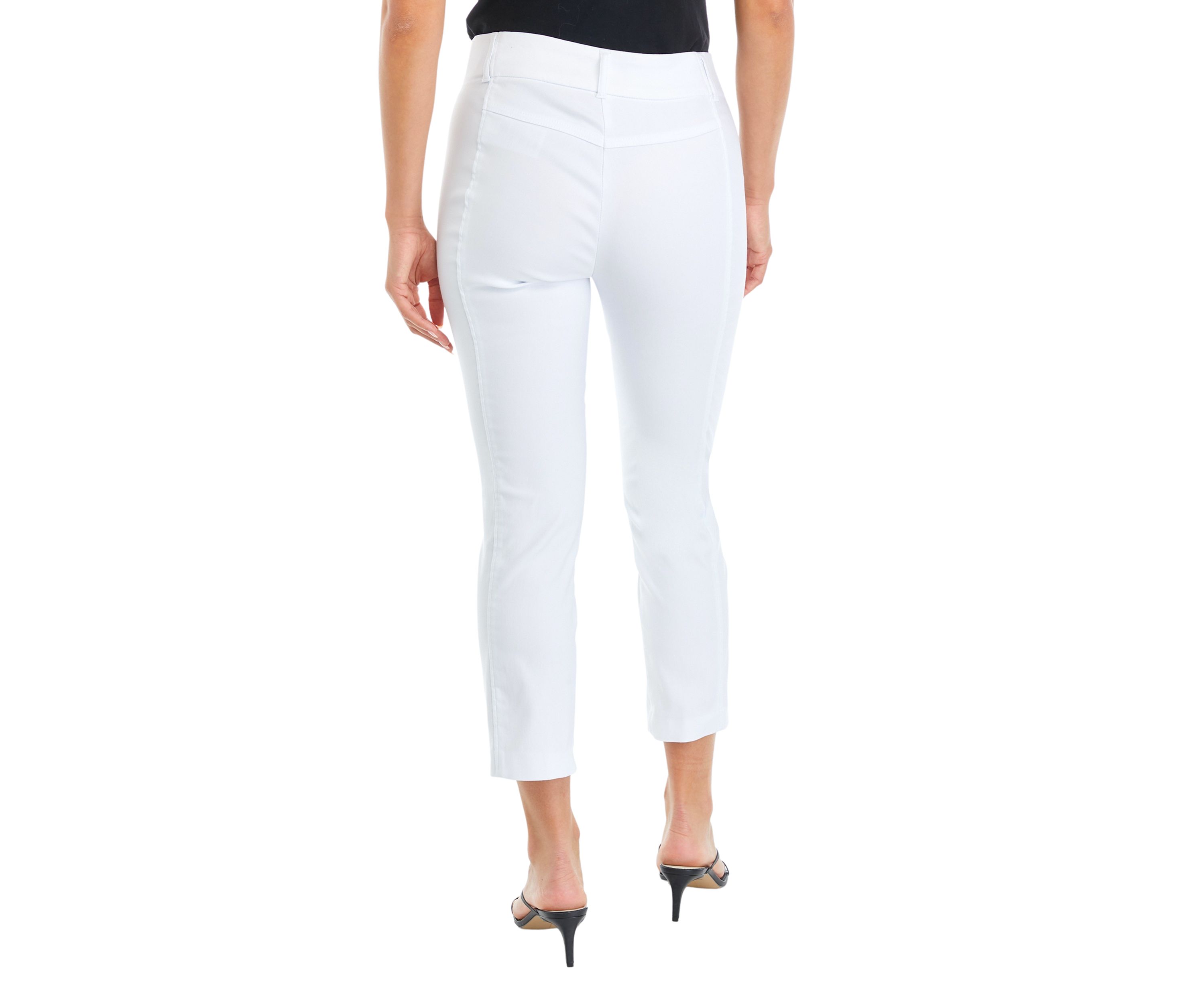 Petite Satin Luxe Straight Leg Crop Pants