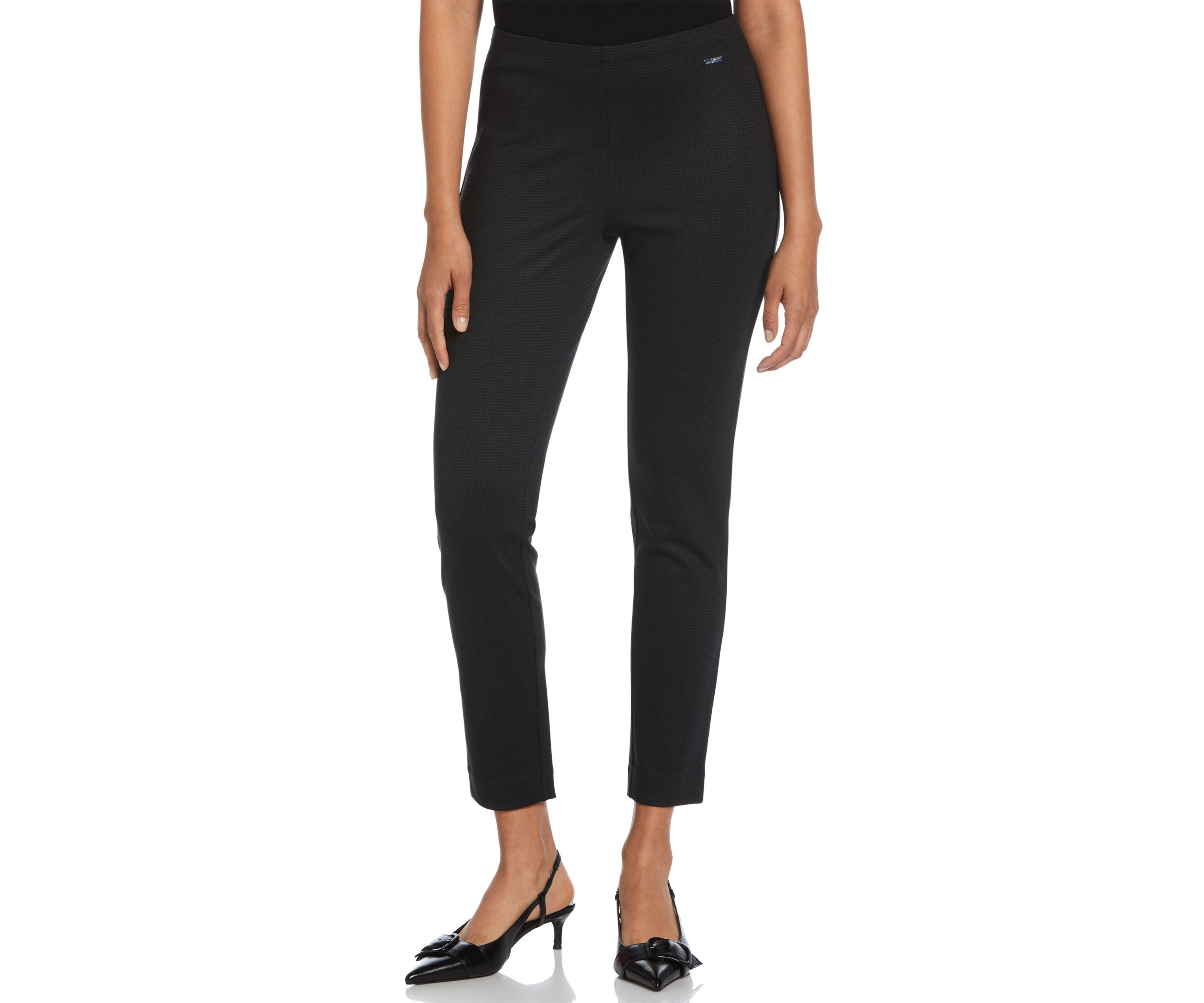 Petite Houndstooth Pull On Pants