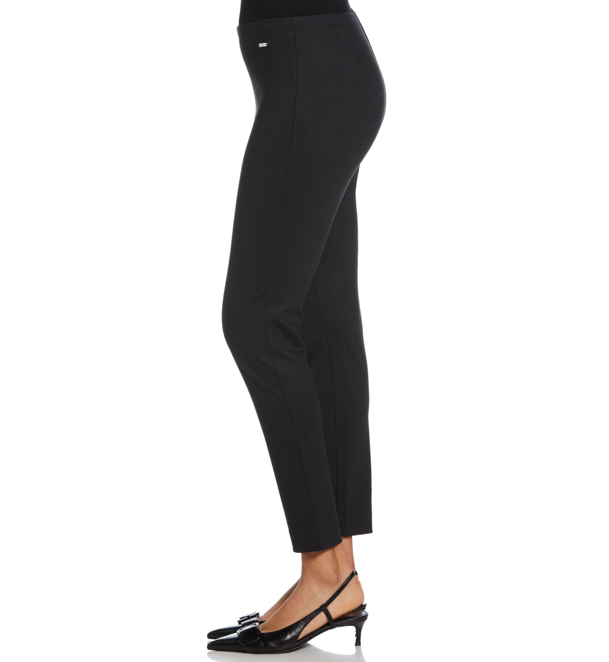 Petite Houndstooth Pull On Pants
