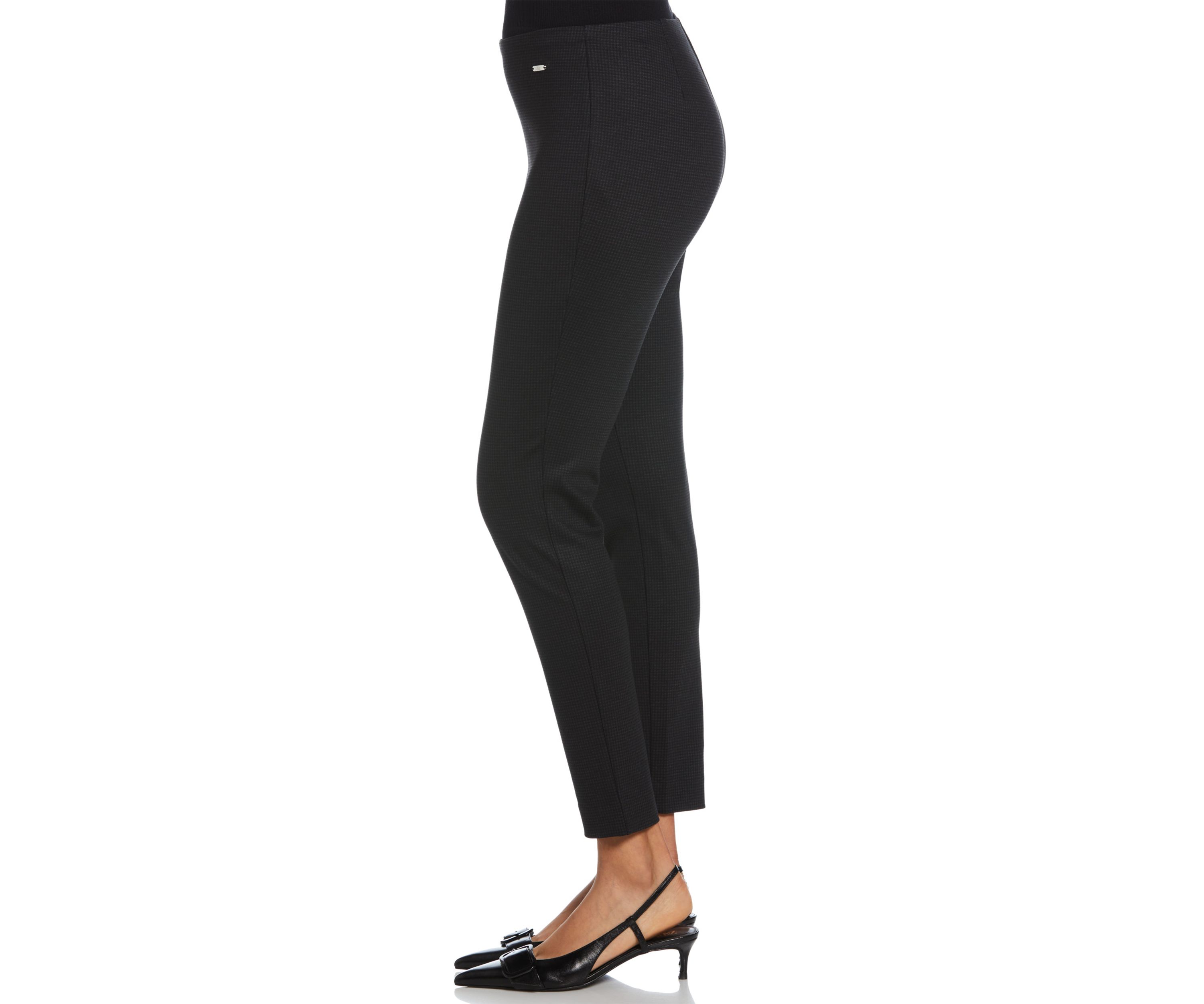 Petite Houndstooth Pull On Pants