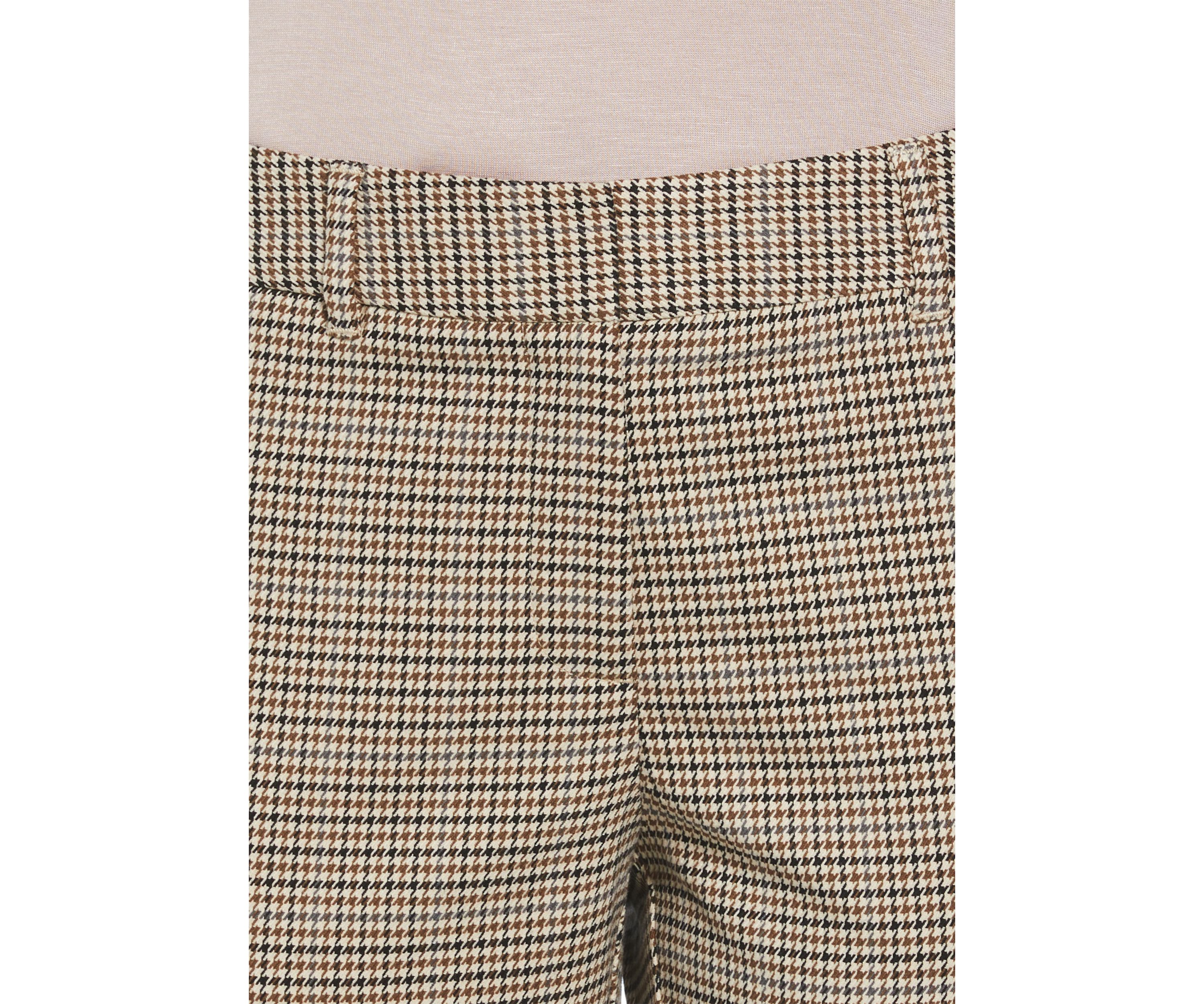 Petite Houndstooth Straight Leg Pants