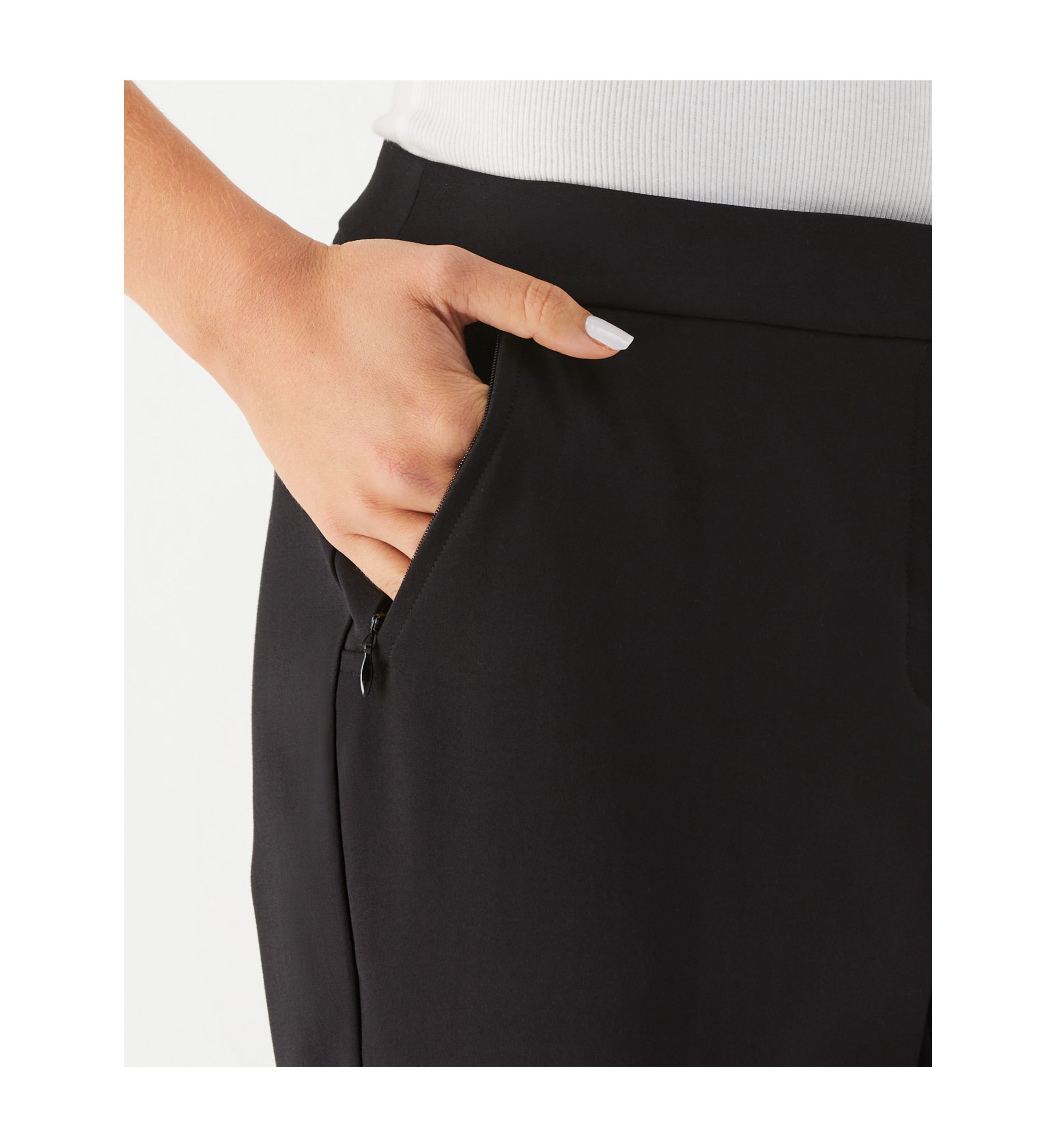 Petite Satin Twill Capri Pants with Grommets