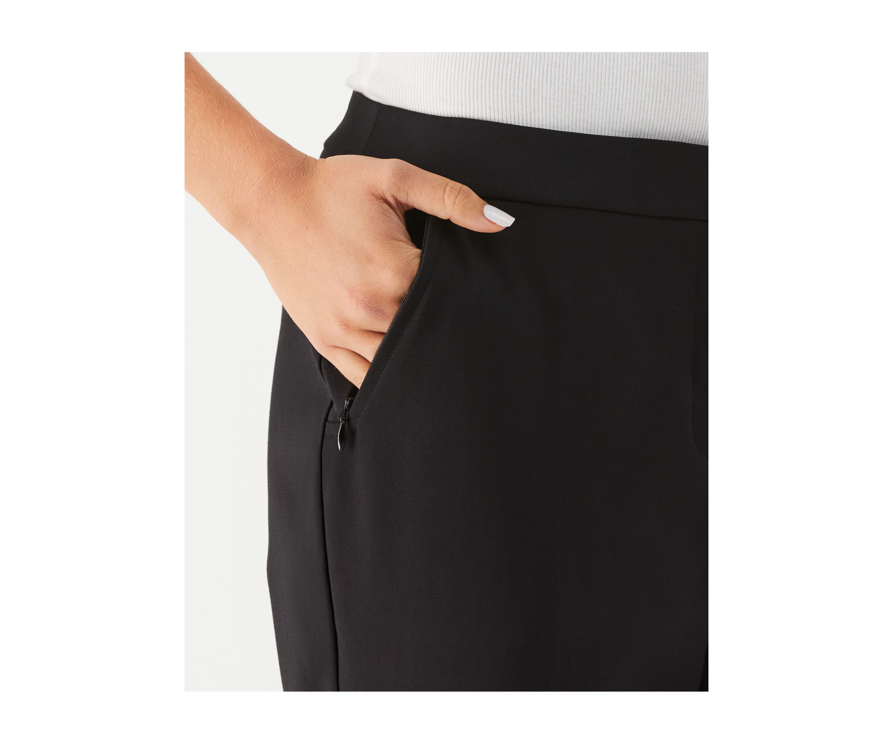 Petite Satin Twill Capri Pants with Grommets