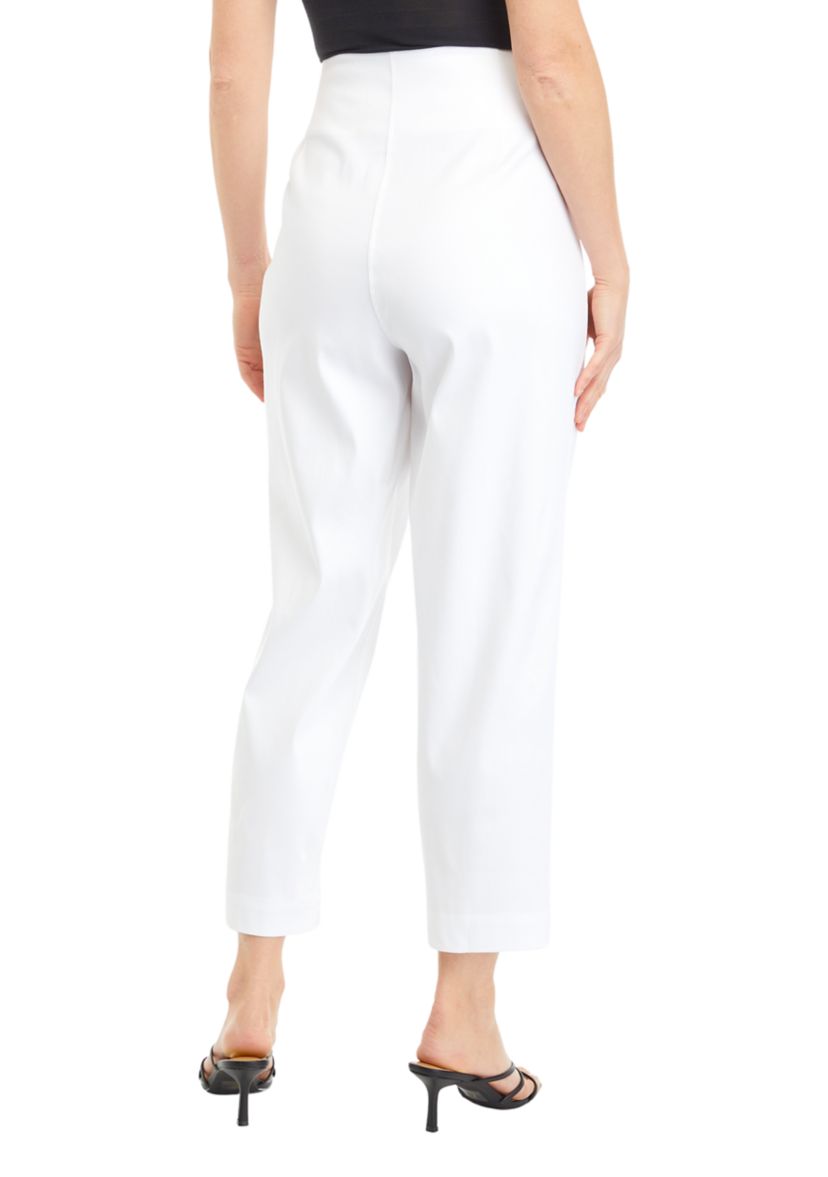 Petite Self Tie Pleated Taper Pants