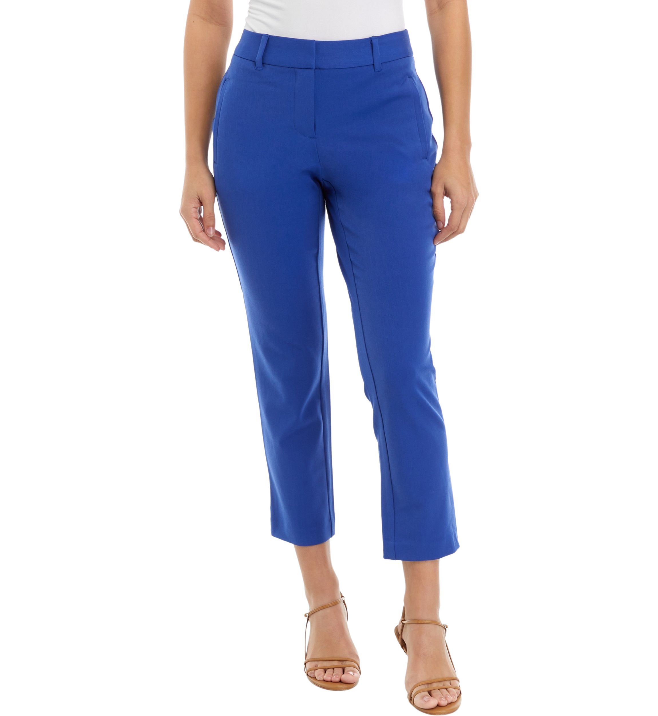 Petite Gabardine Straight Leg Ankle Pants