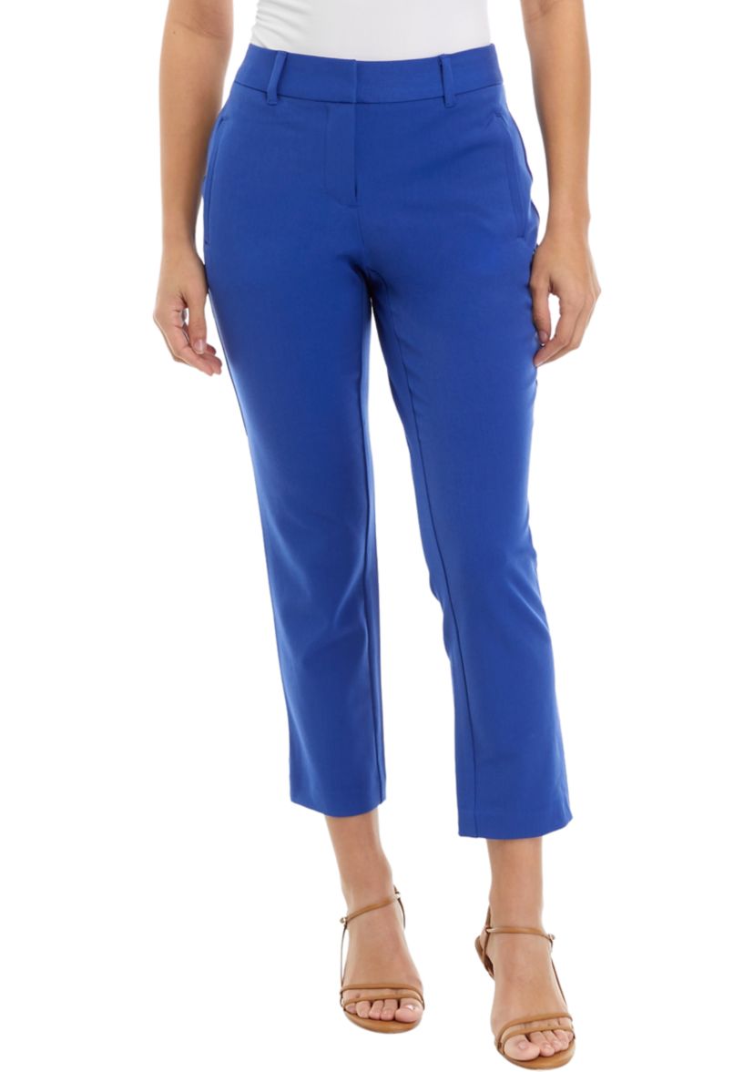 Petite Gabardine Straight Leg Ankle Pants