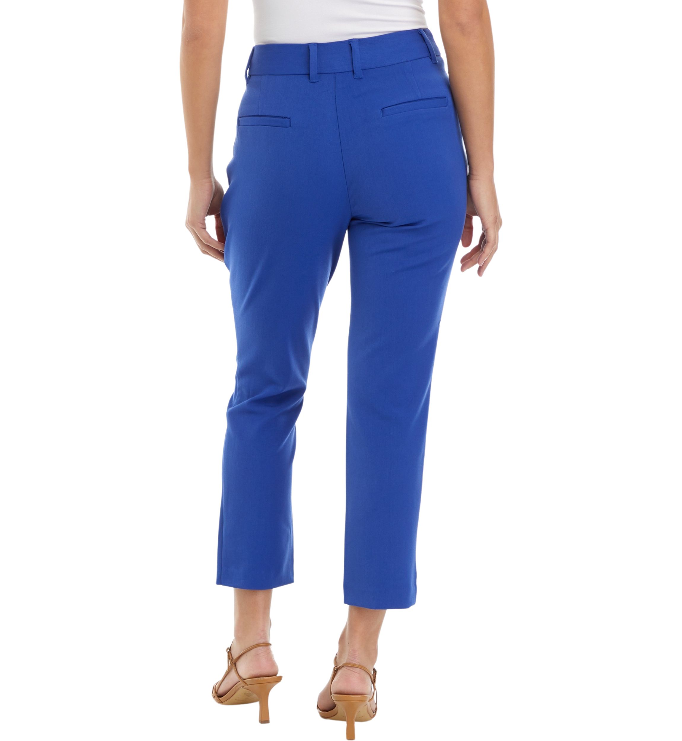 Petite Gabardine Straight Leg Ankle Pants