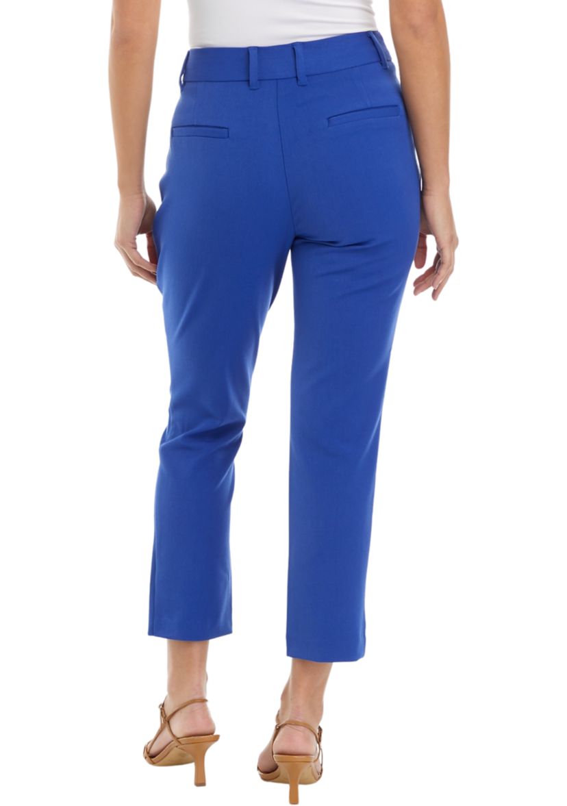 Petite Gabardine Straight Leg Ankle Pants