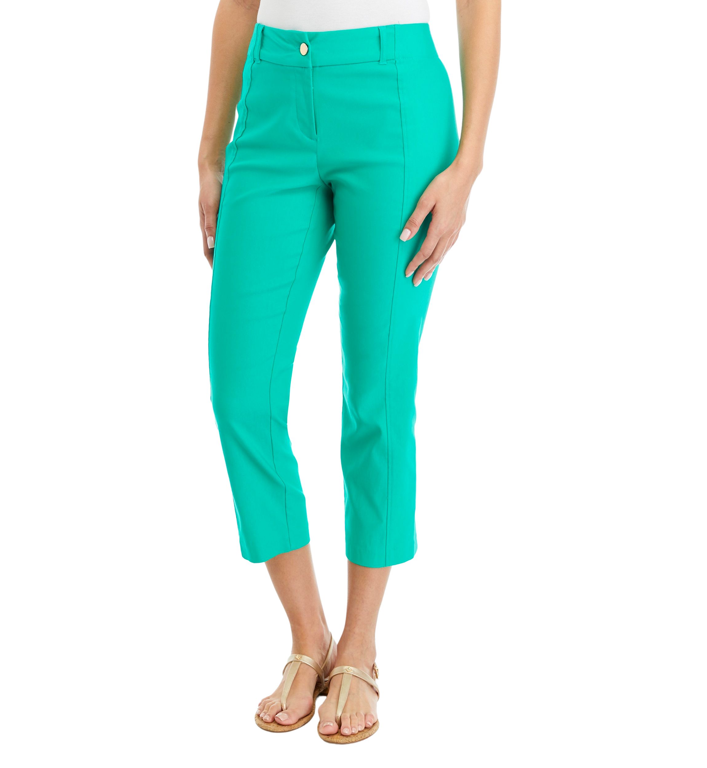 Petite Straight Leg Cropped Pants
