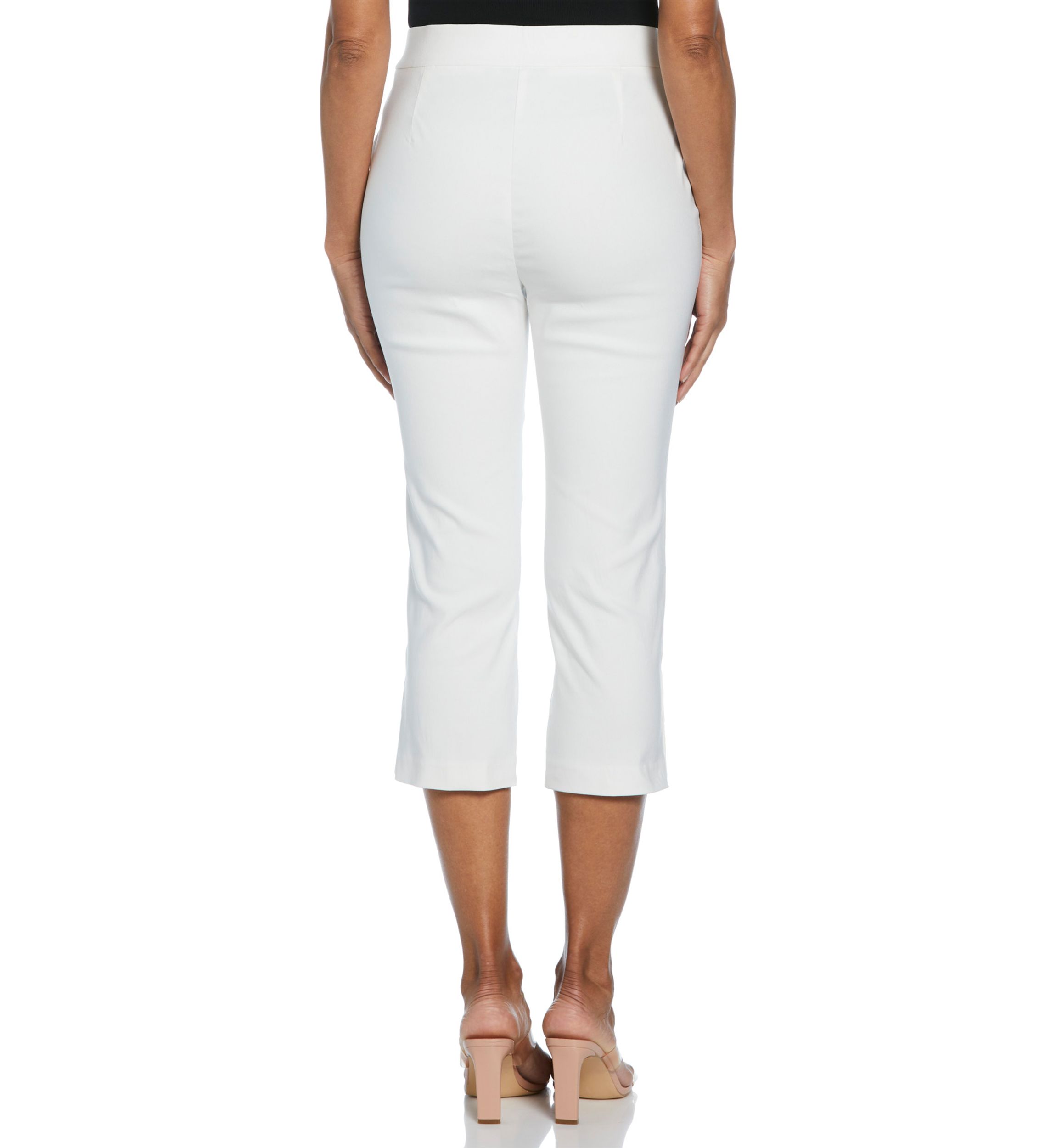 Petite Rivet Detail Pull-On Capri Pants