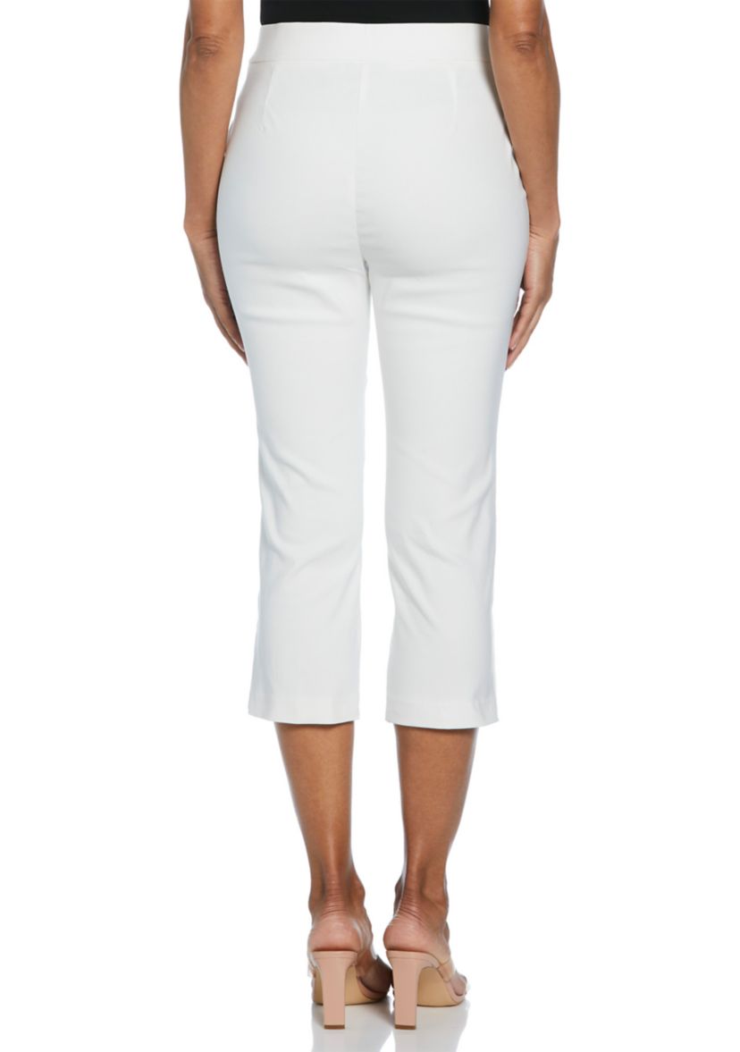 Petite Rivet Detail Pull-On Capri Pants