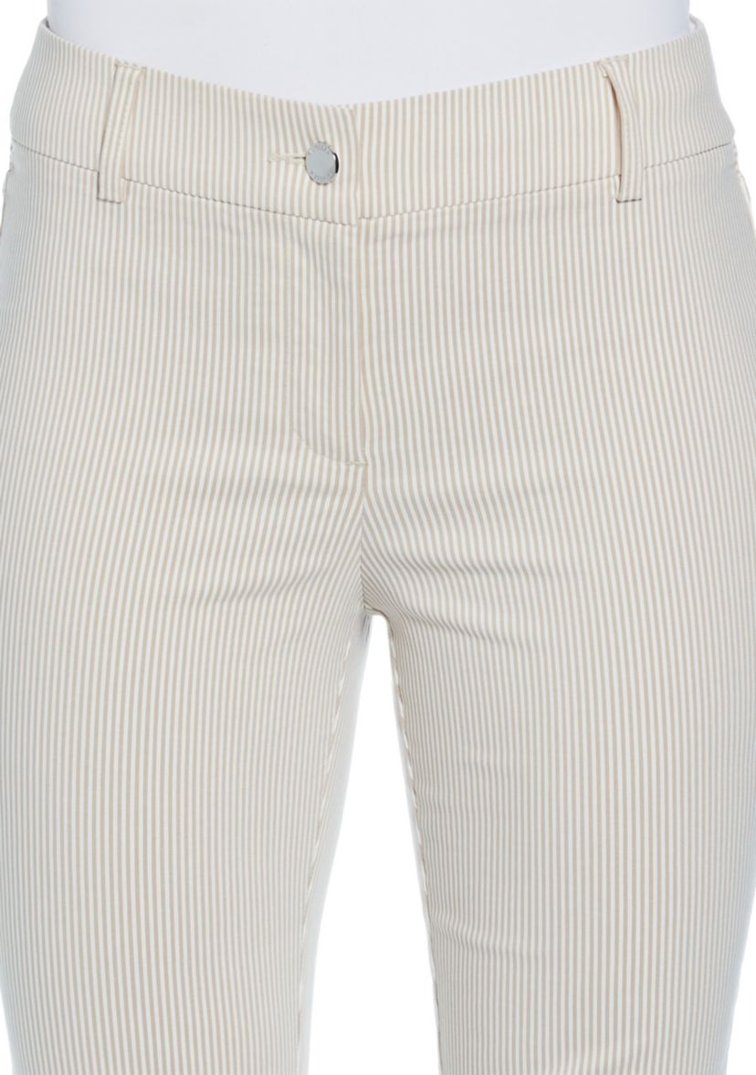 Petite Tan Stripe Back Yoke Pants