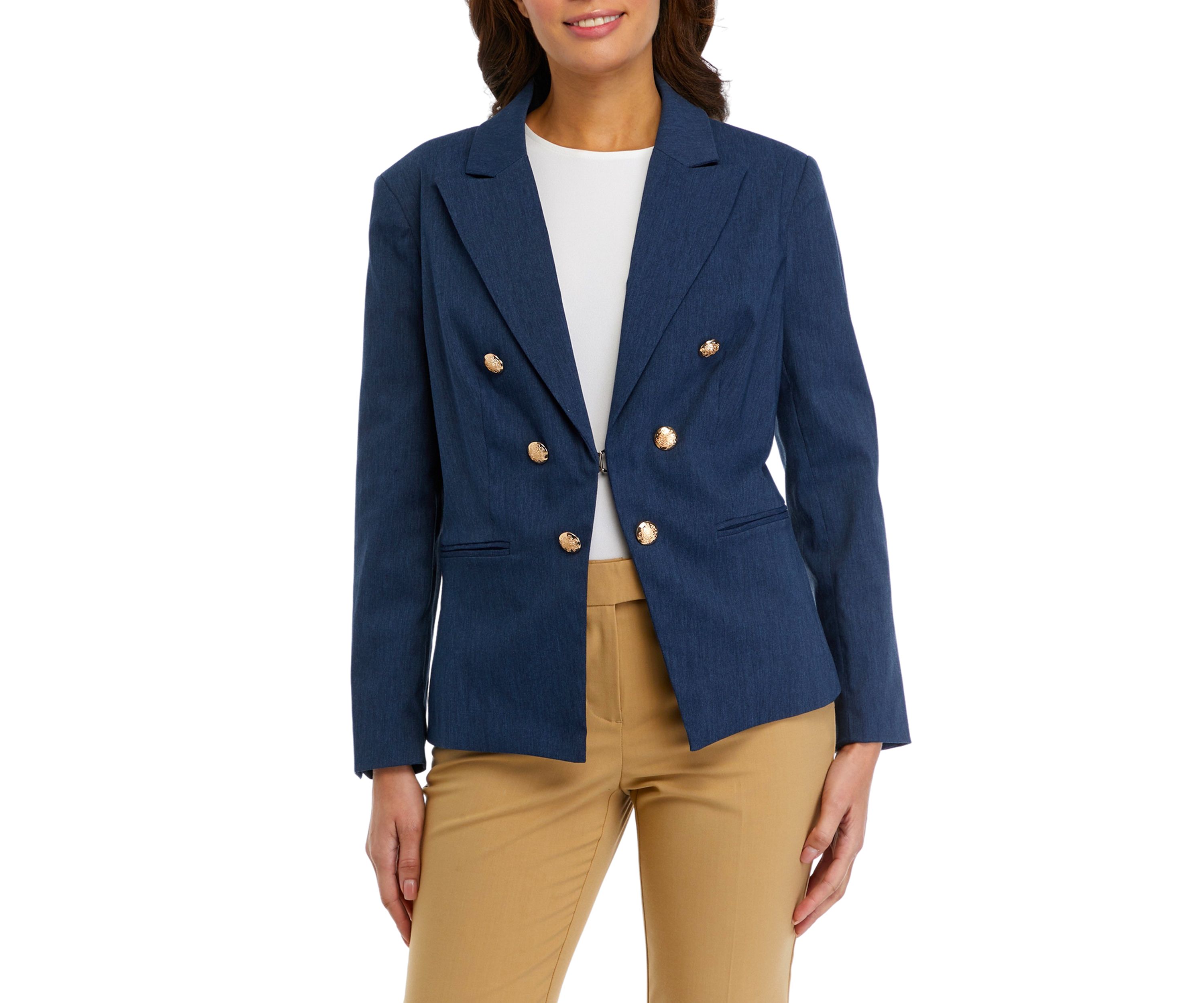 Petite Button Detail Blazer Jacket
