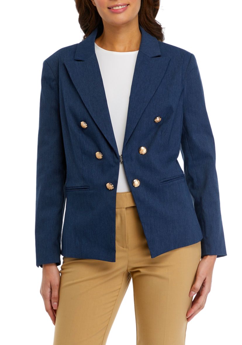 Petite Button Detail Blazer Jacket