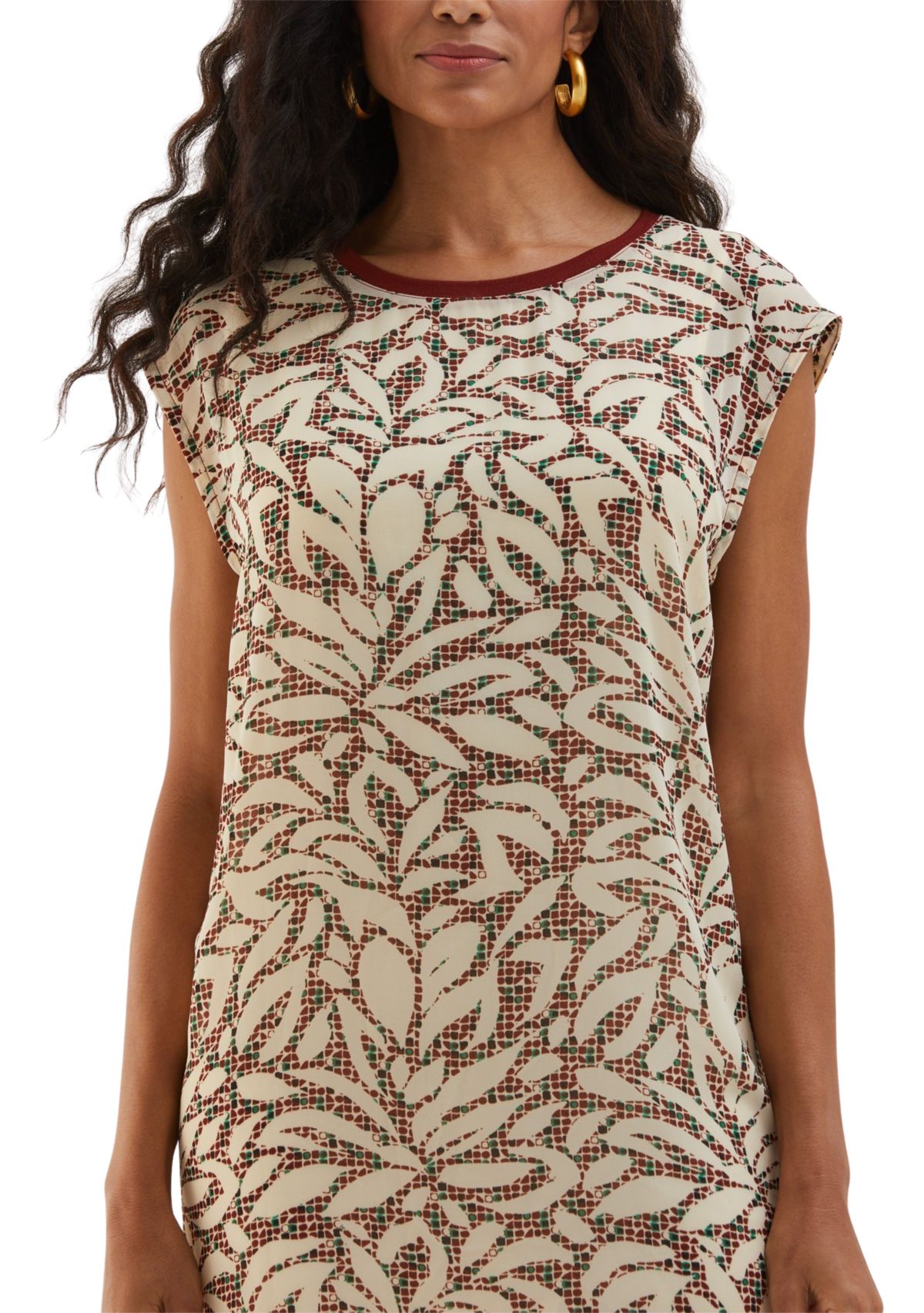 Petite Beach Geometric Print Relaxed Dress