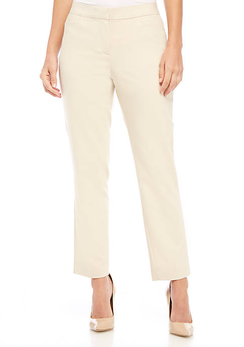 Satin Twill Ankle Pants