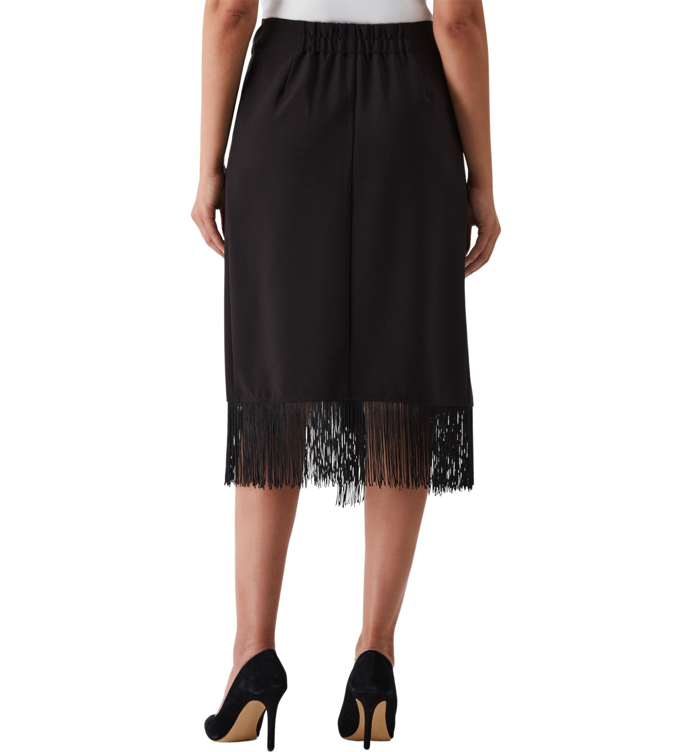 Tie Wrap Skirt with Tassel Trim