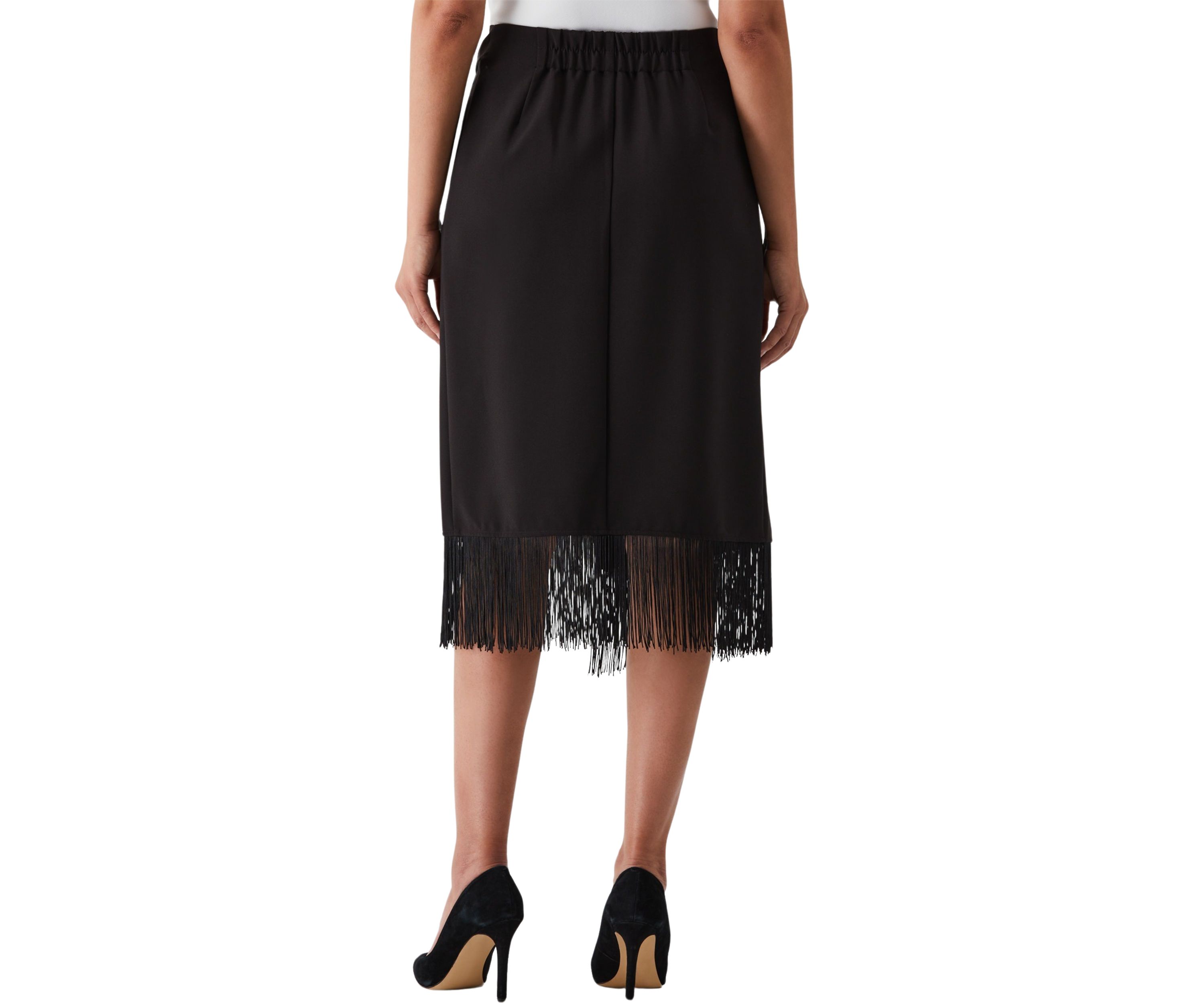 Tie Wrap Skirt with Tassel Trim