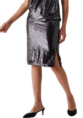 ELLA Rafaella Women's Sequin Midi Skirt, 14