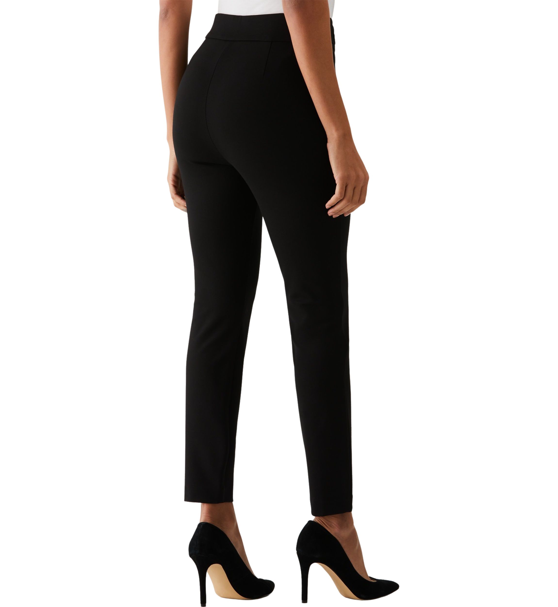 Womens Slim Leg Ankle Pants with Hardware