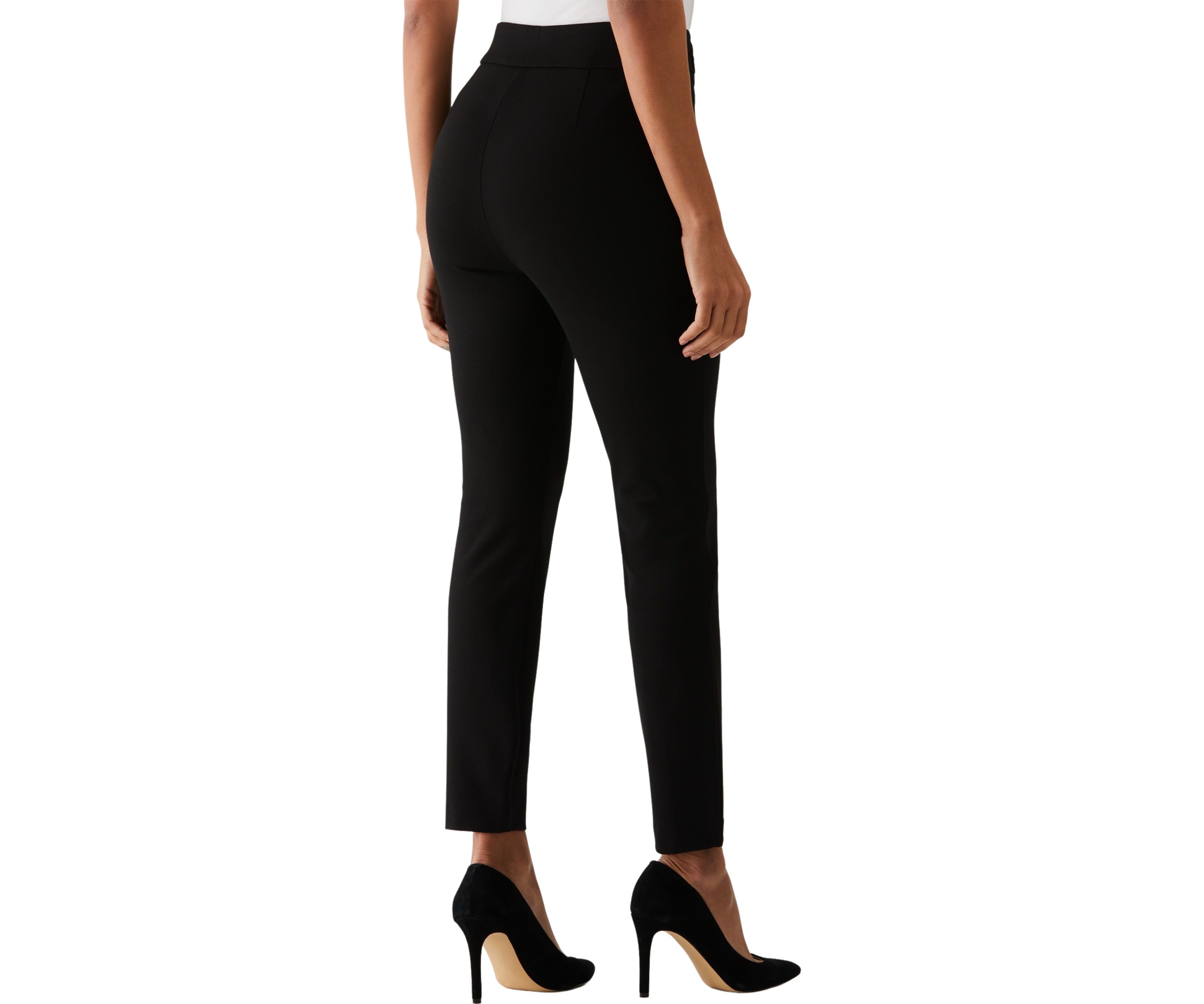 Womens Slim Leg Ankle Pants with Hardware