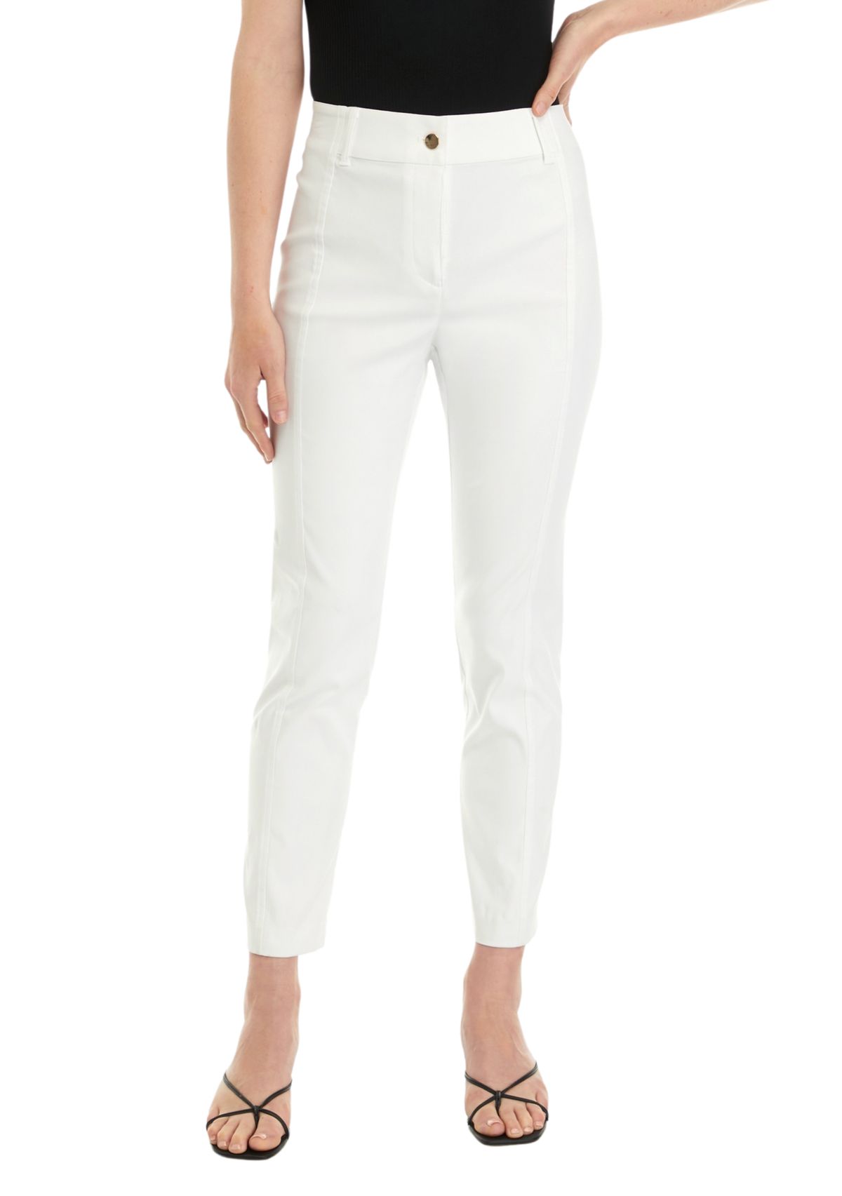 Satin Luxe Straight Leg Crop Pants