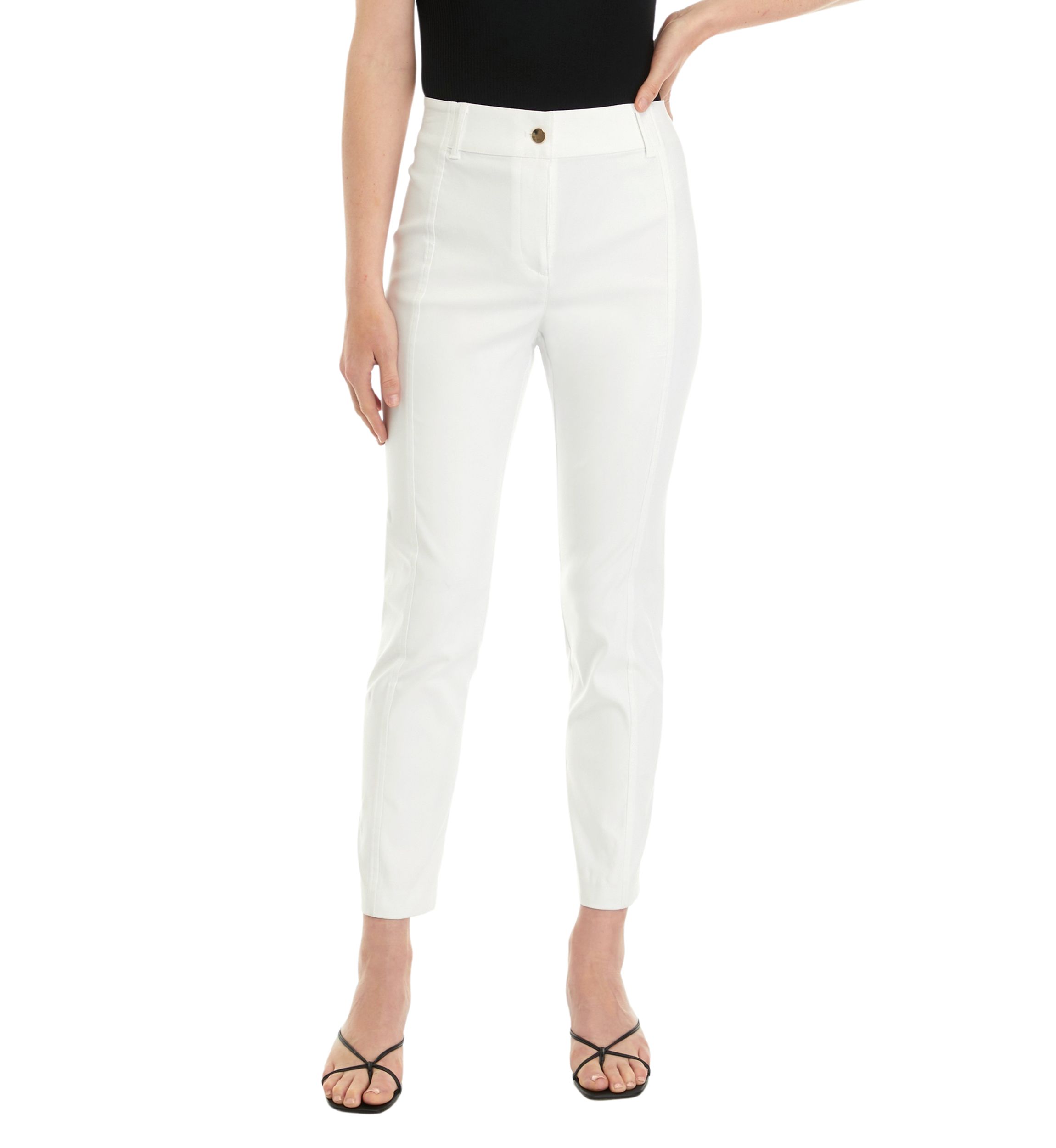 Satin Luxe Straight Leg Crop Pants