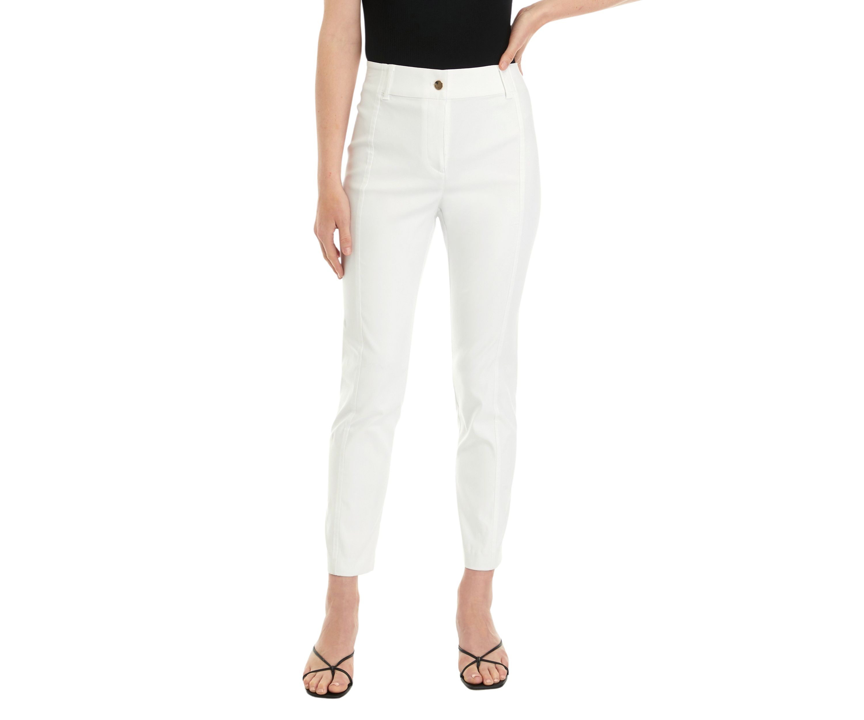 Satin Luxe Straight Leg Crop Pants