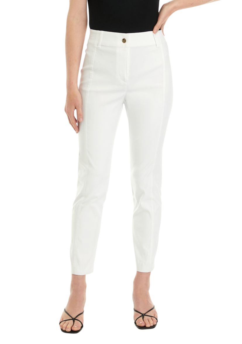 Satin Luxe Straight Leg Crop Pants