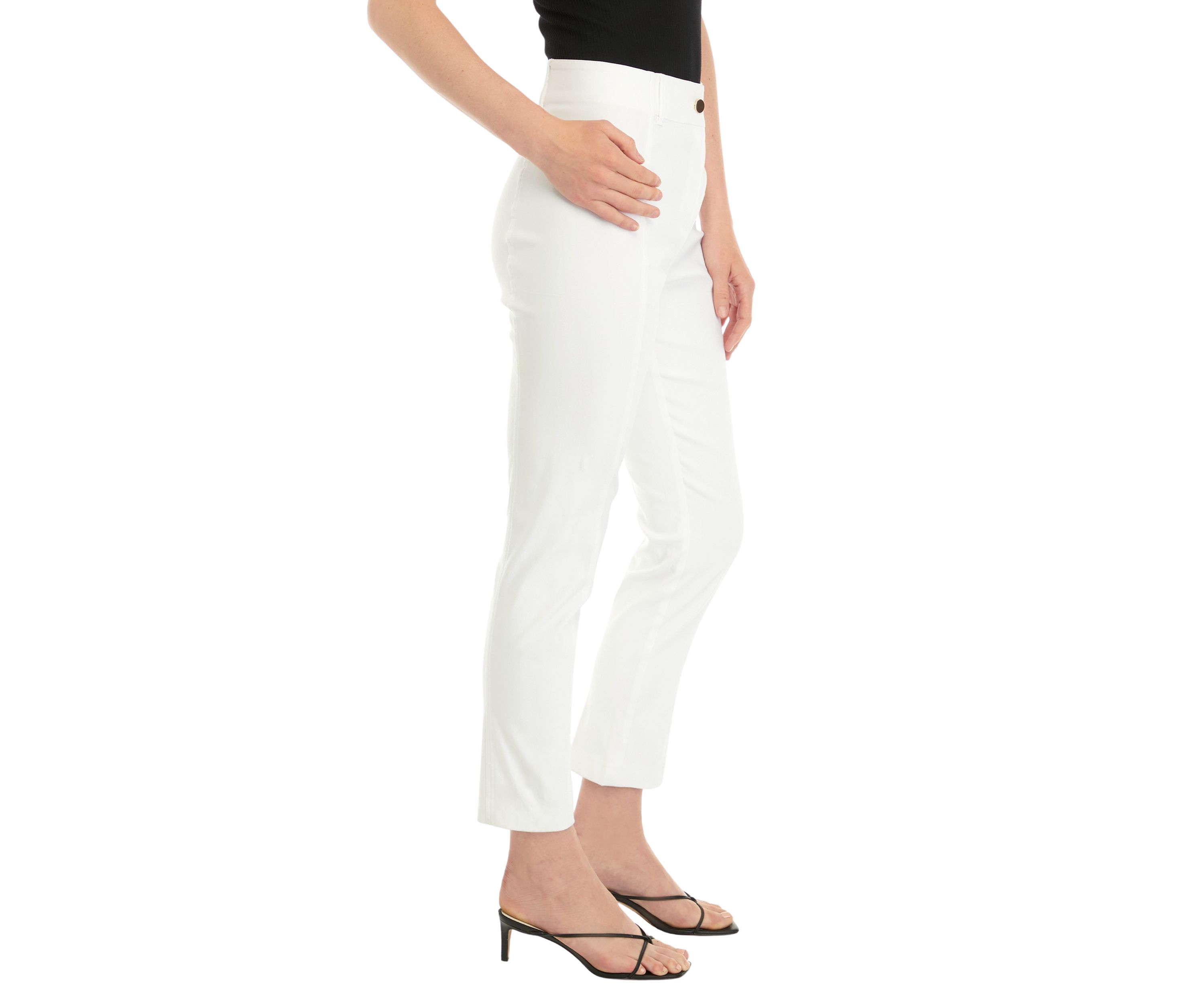 Satin Luxe Straight Leg Crop Pants