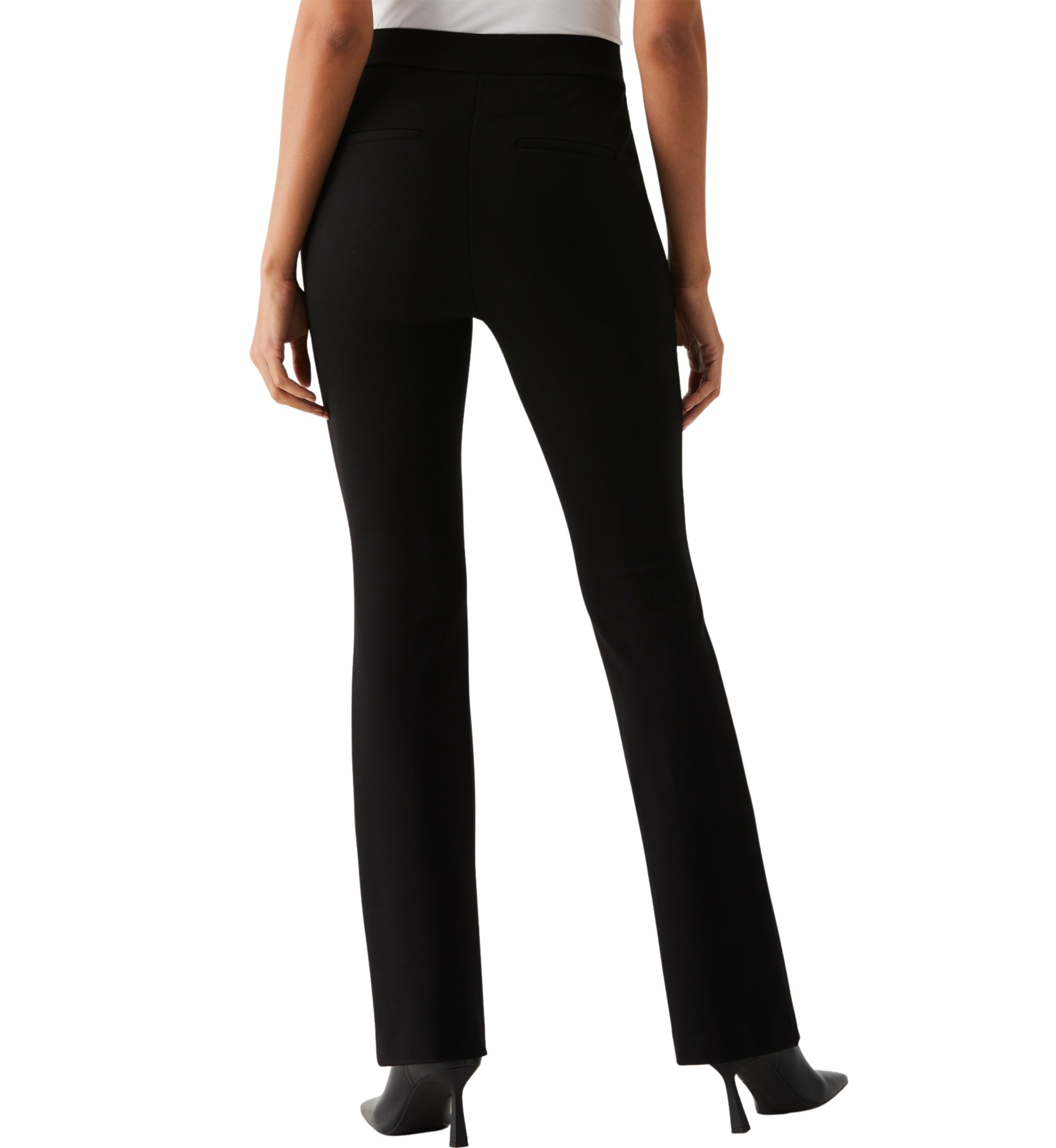 Womens Short Length Bootcut Pull-On Pants