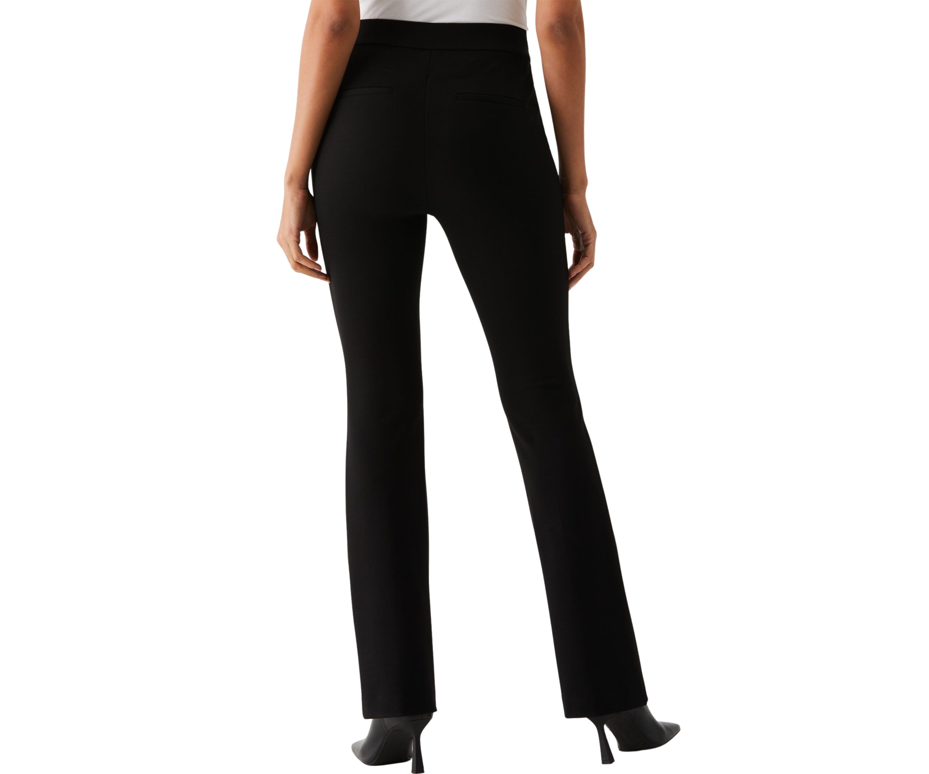 Womens Short Length Bootcut Pull-On Pants