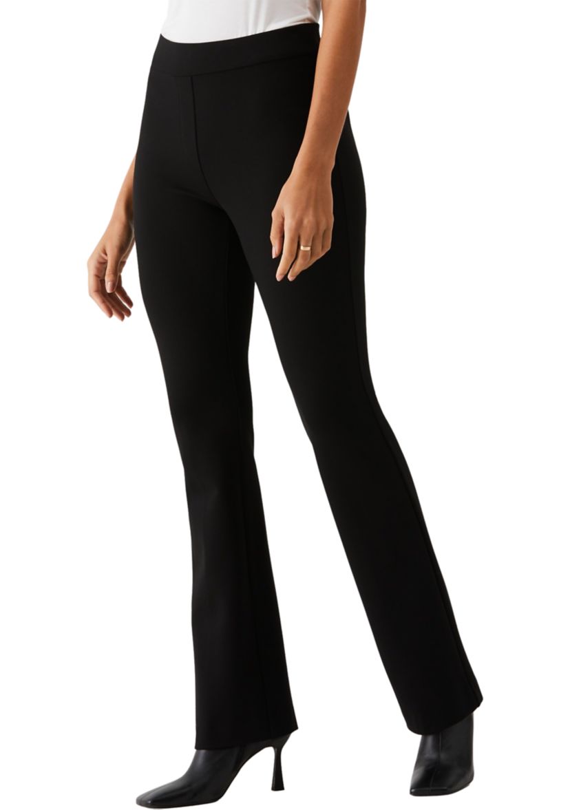 Womens Short Length Bootcut Pull-On Pants
