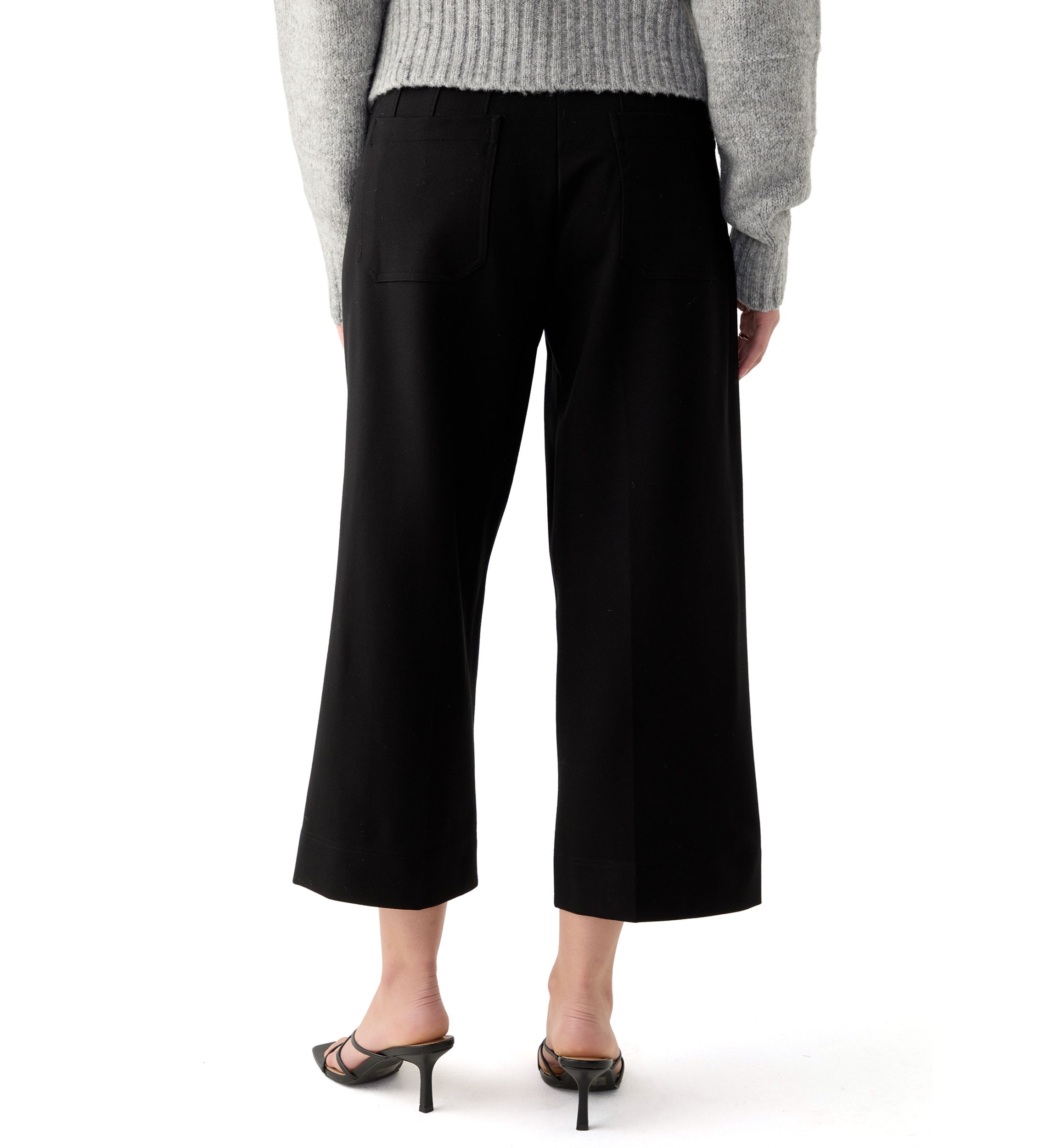 Womens Ponte Wide Leg Pants