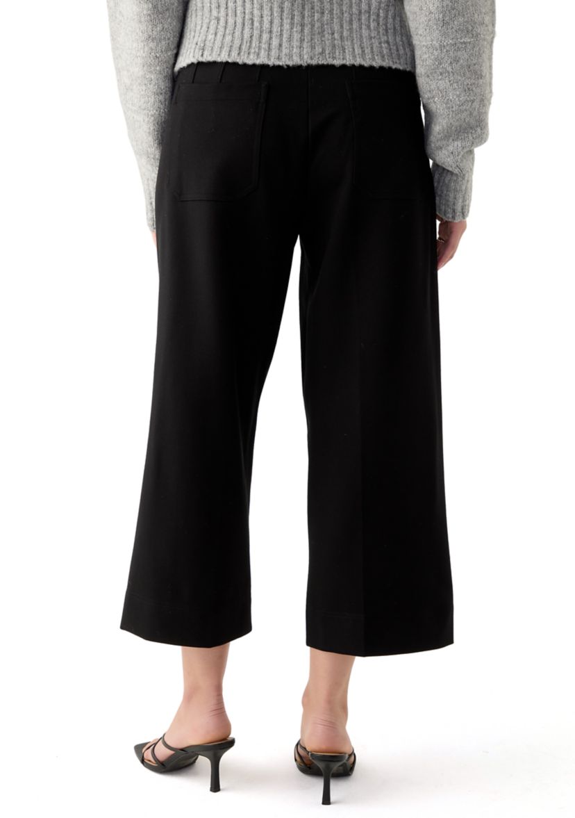 Womens Ponte Wide Leg Pants