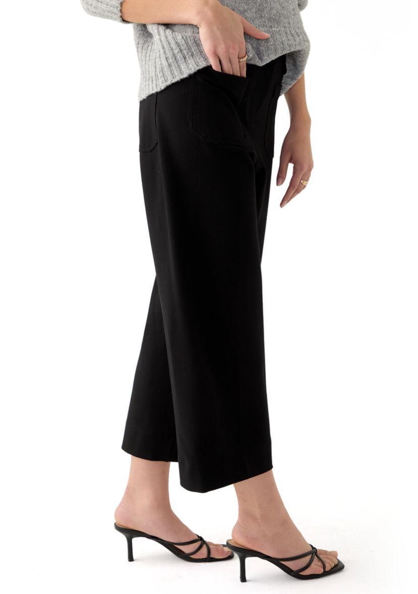 Womens Ponte Wide Leg Pants