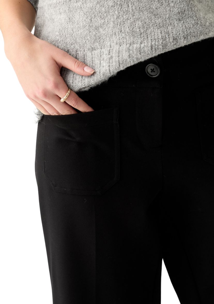 Womens Ponte Wide Leg Pants