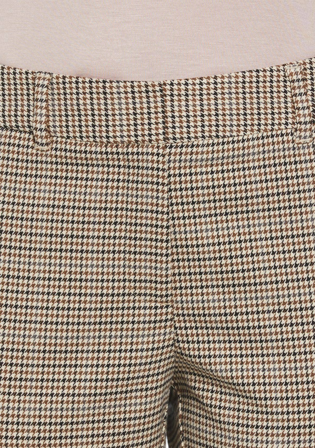 Womens Houndstooth Straight Leg Pants
