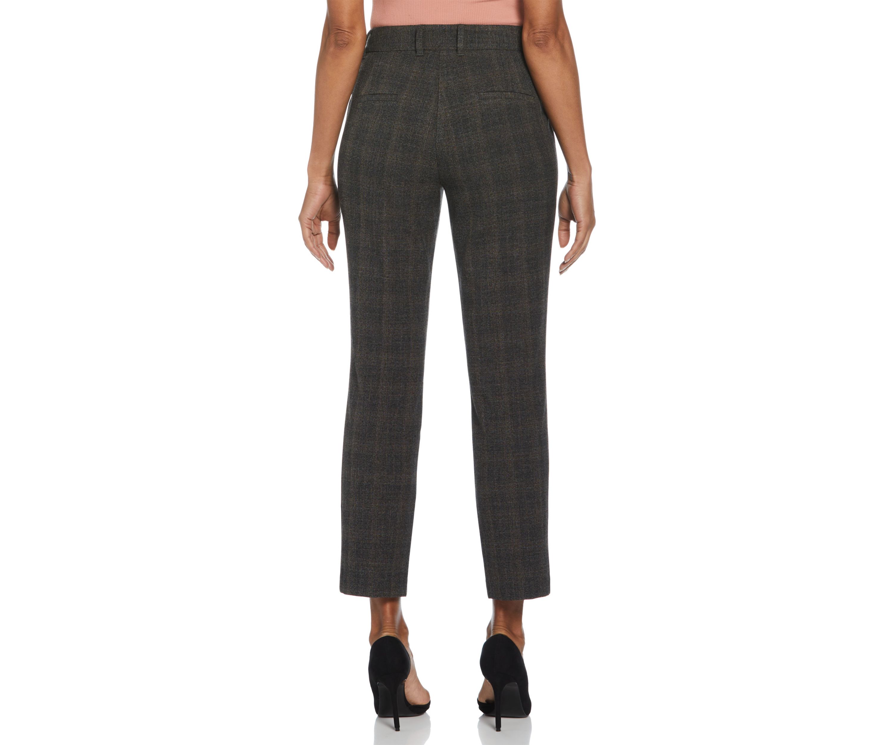 Plaid Straight Leg Pants