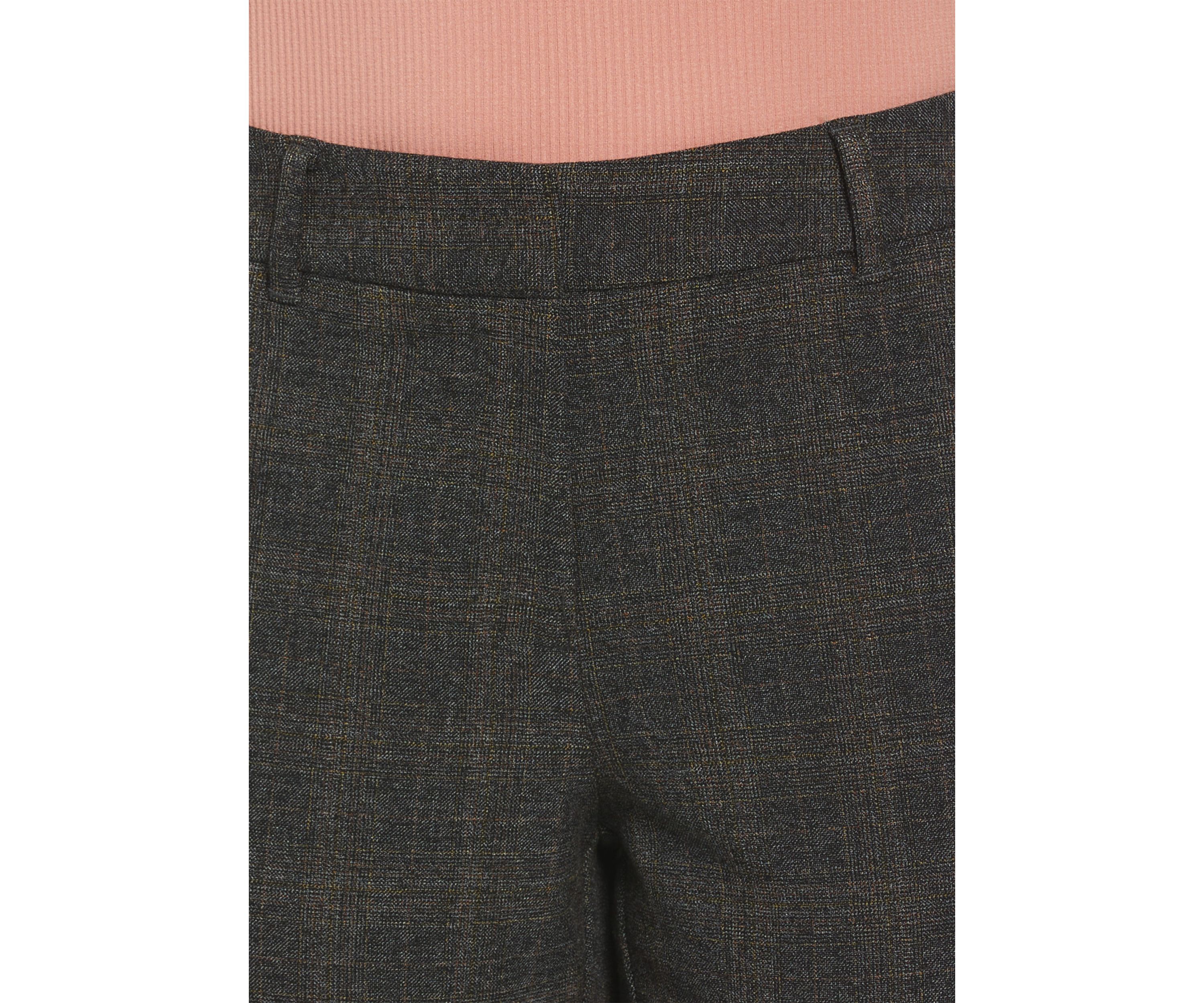 Plaid Straight Leg Pants