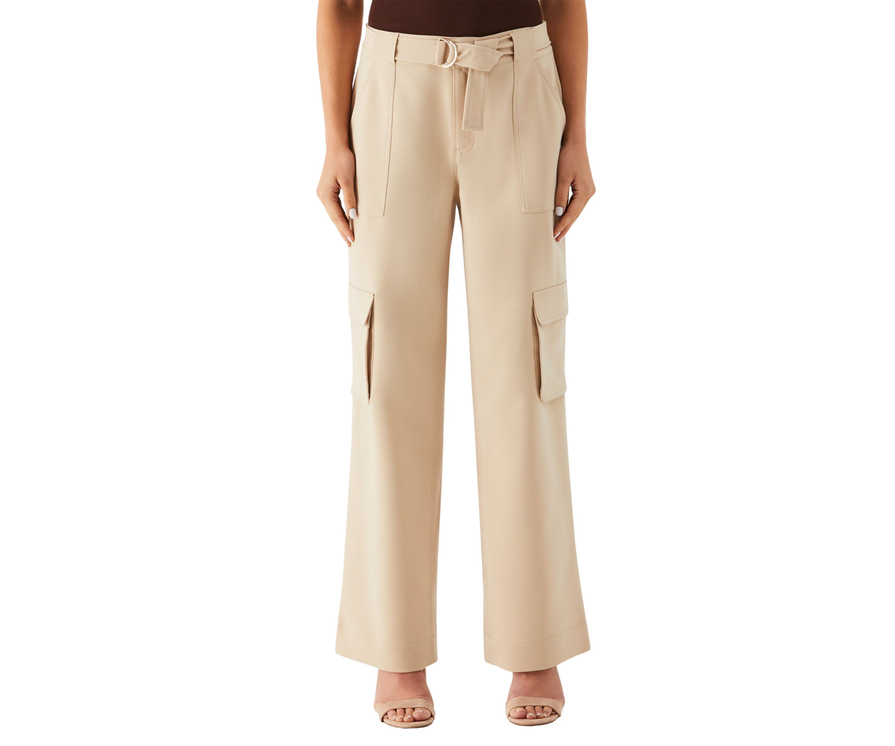 Womens Wide Leg Cargo Pants 