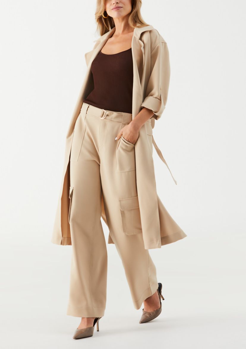 Womens Wide Leg Cargo Pants 