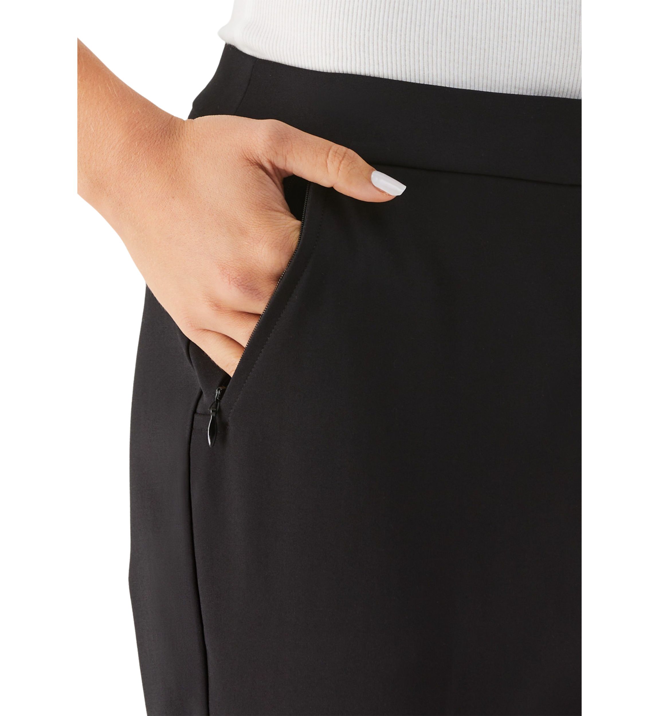 Womens Satin Twill Capri Pants with Grommets