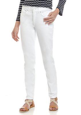 Rafaella Women's White Denim Slim Fit Jeans | belk