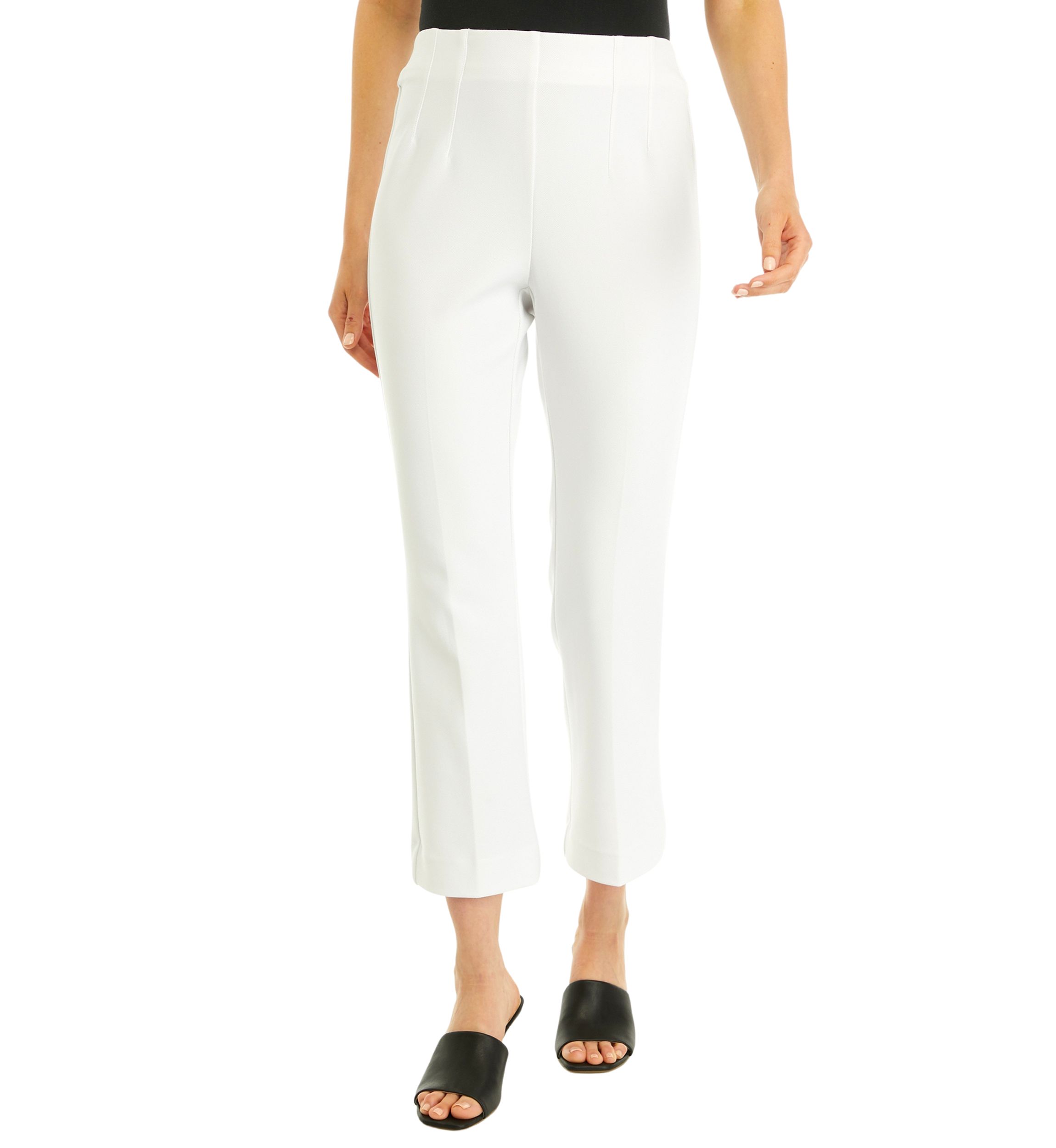 Womens Solid Knit Twill Pants