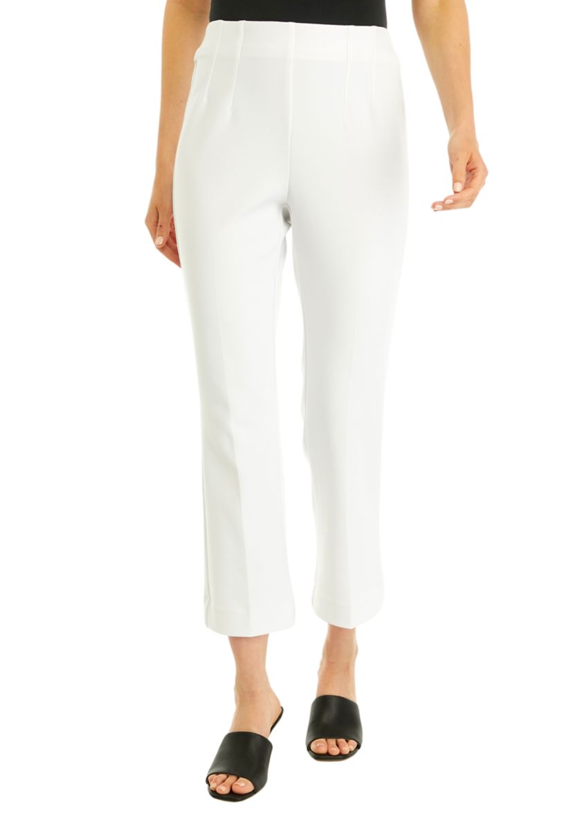 Womens Solid Knit Twill Pants