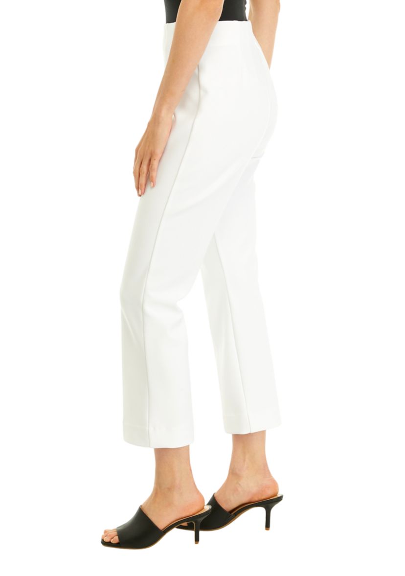 Womens Solid Knit Twill Pants