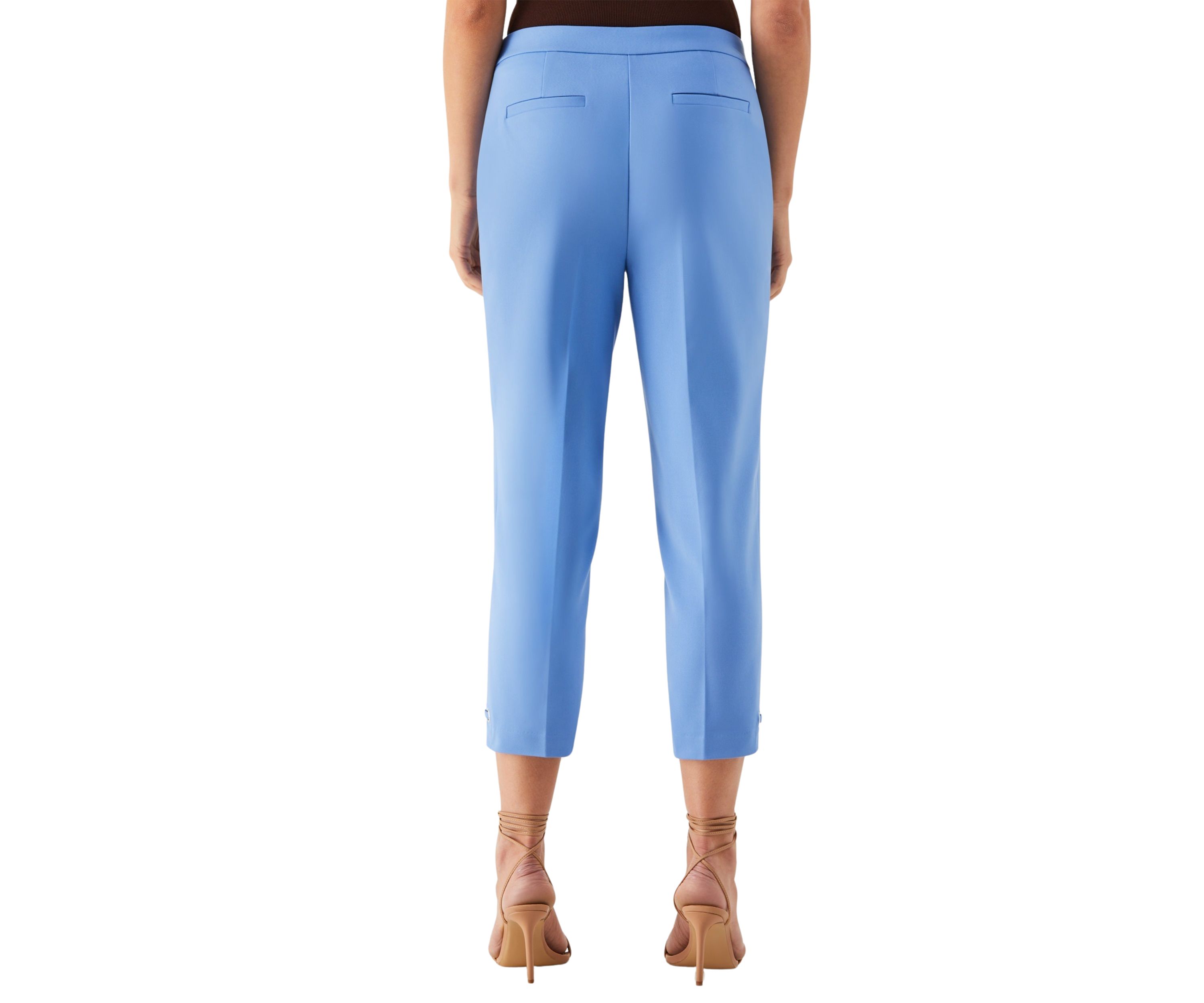 Womens Satin Twill Capri Pants with Grommets